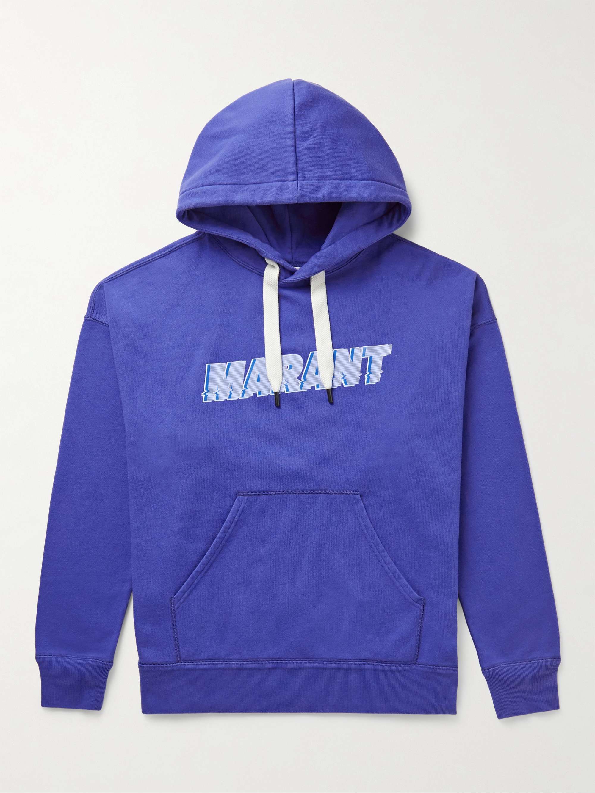 ISABEL MARANT Flash Logo-Print Cotton-Blend Jersey Hoodie | MR PORTER