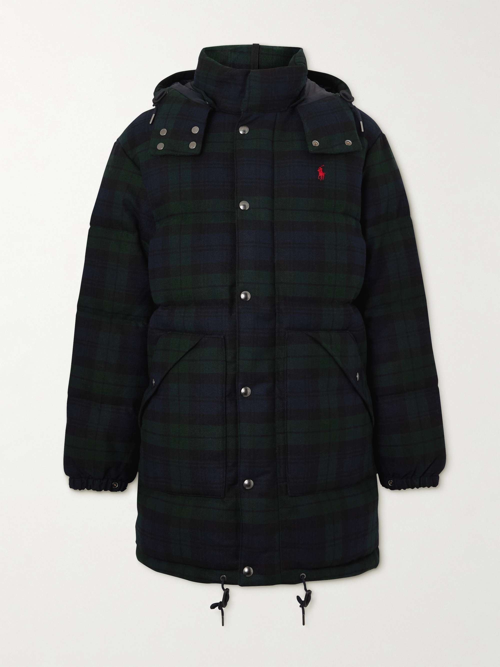POLO RALPH LAUREN Quilted Checked Wool-Blend Hooded Down Jacket for Men |  MR PORTER