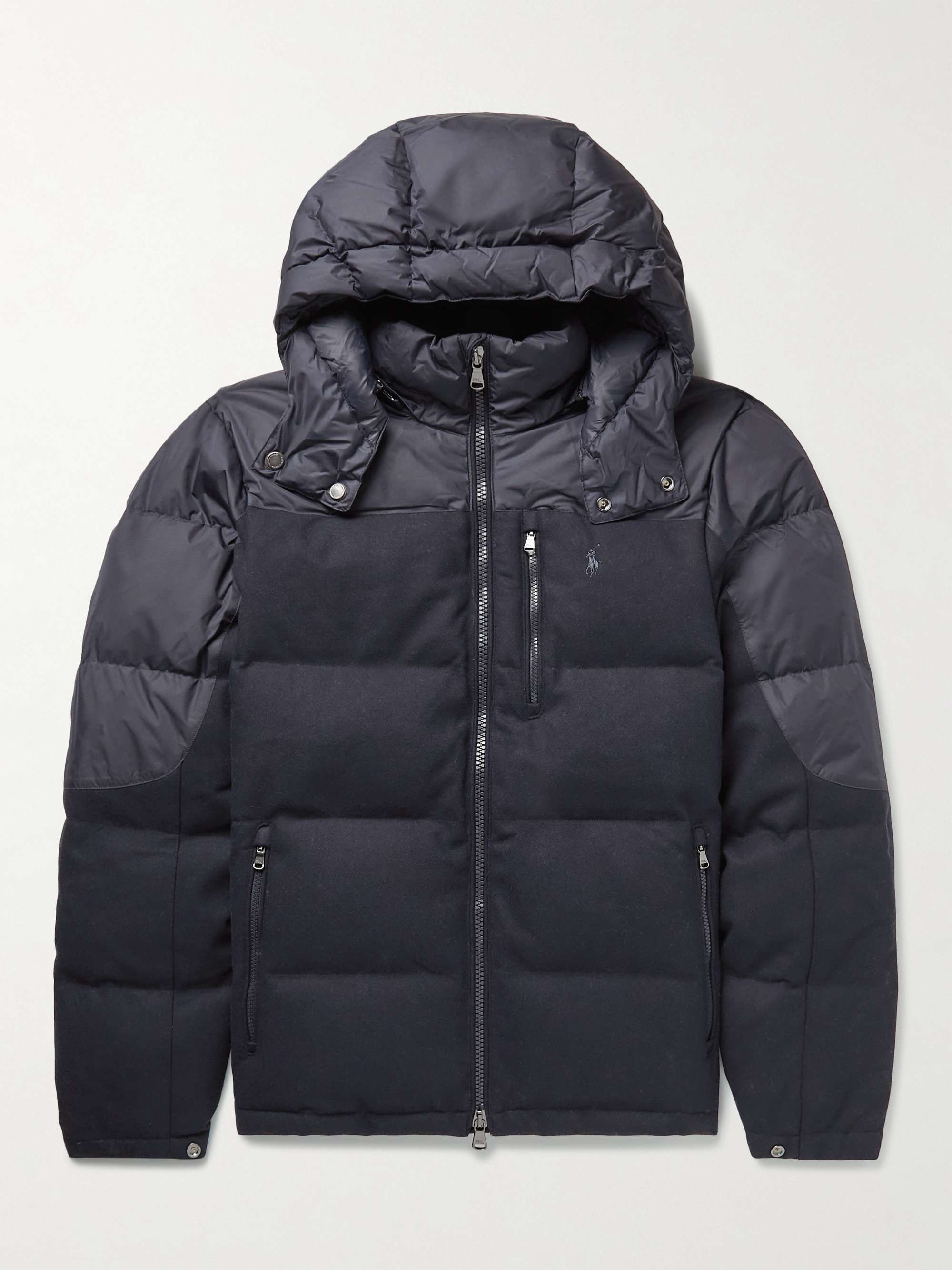 POLO RALPH LAUREN Quilted Wool-Blend Twill and Ripstop Down Hooded Jacket  for Men | MR PORTER