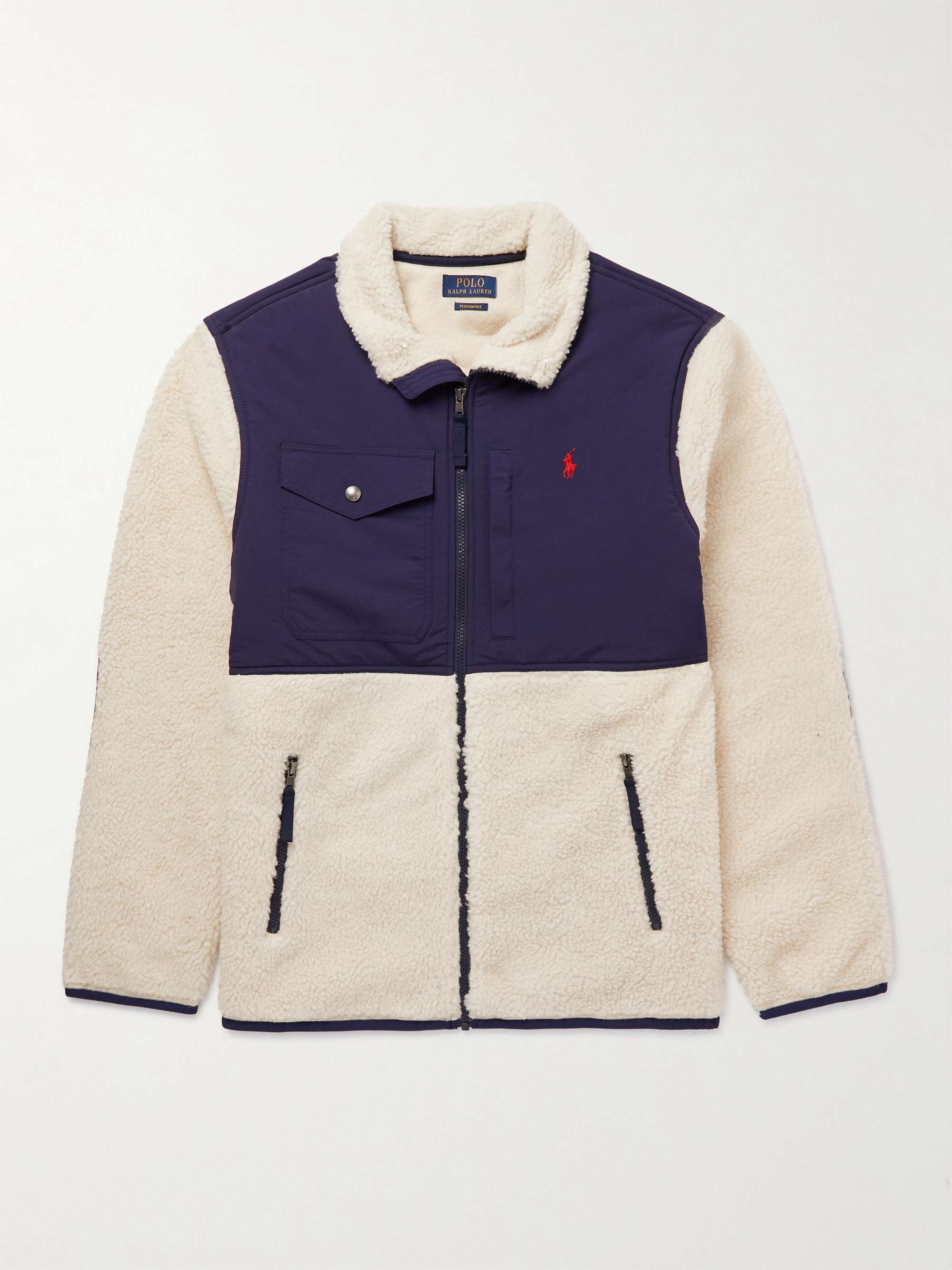 POLO RALPH LAUREN Logo-Embroidered Recycled Shell and Fleece Jacket | MR  PORTER