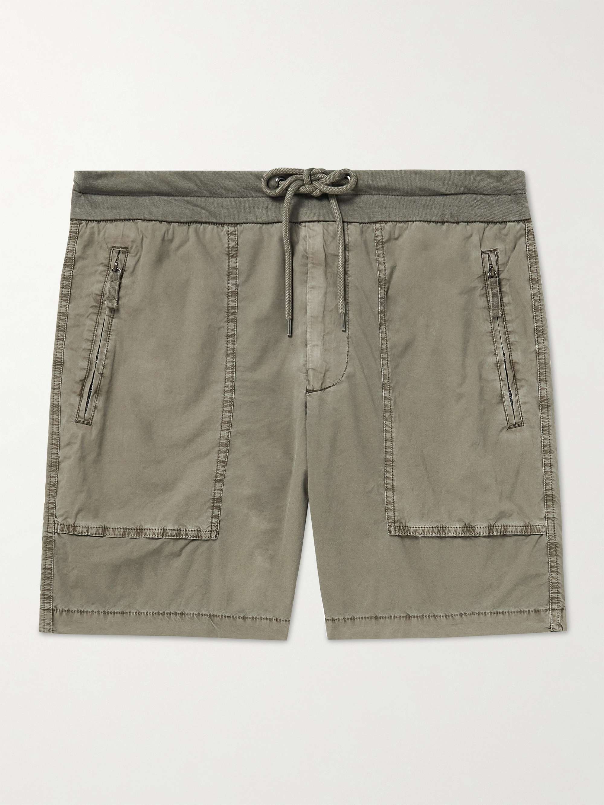 JAMES PERSE Garment-Dyed Straight-Leg Cotton-Blend Poplin Shorts for Men |  MR PORTER