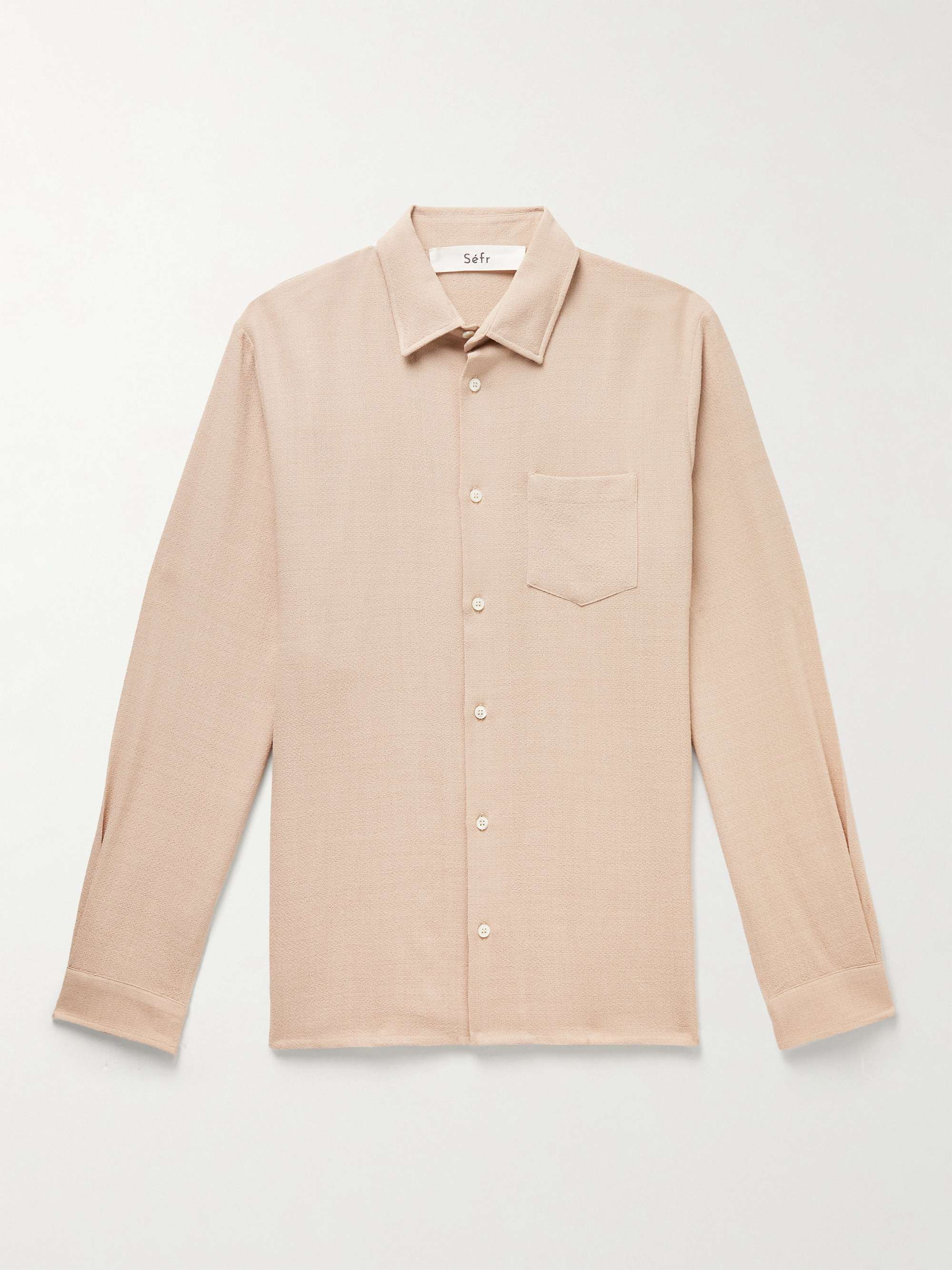 SÉFR Hampus Button-Down Collar Crepe Shirt | MR PORTER
