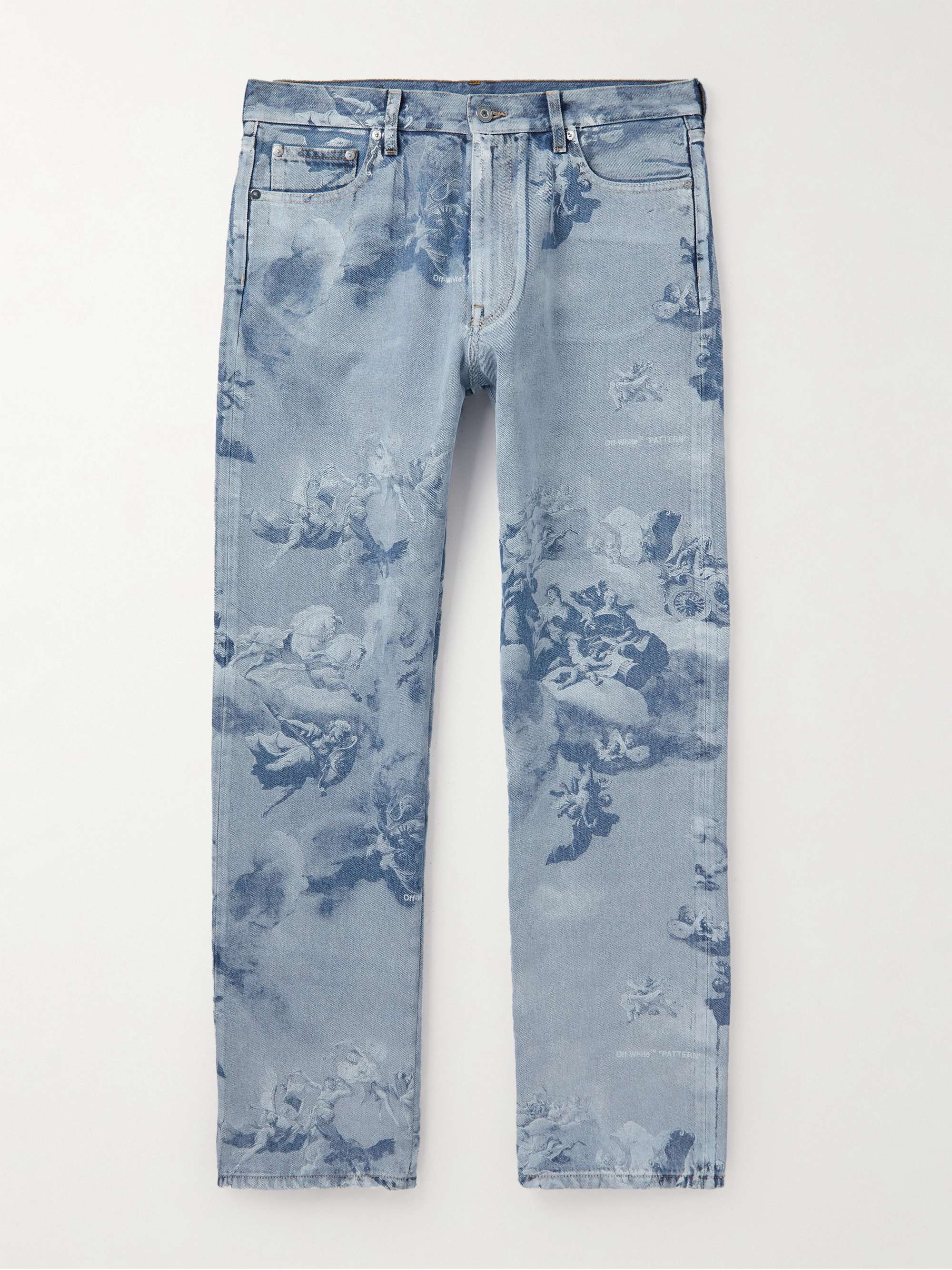 OFF-WHITE Straight-Leg Printed Jeans | MR PORTER