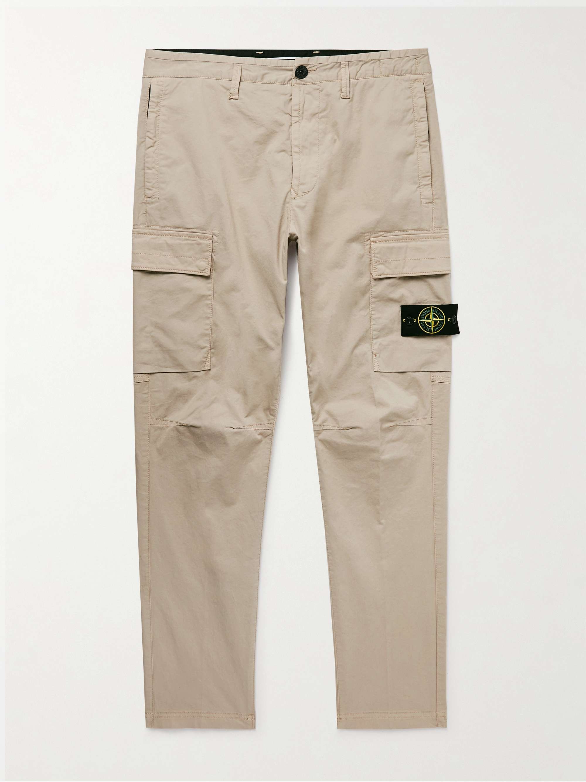 STONE ISLAND Slim-Fit Cotton-Blend Twill Cargo Trousers for Men | MR PORTER