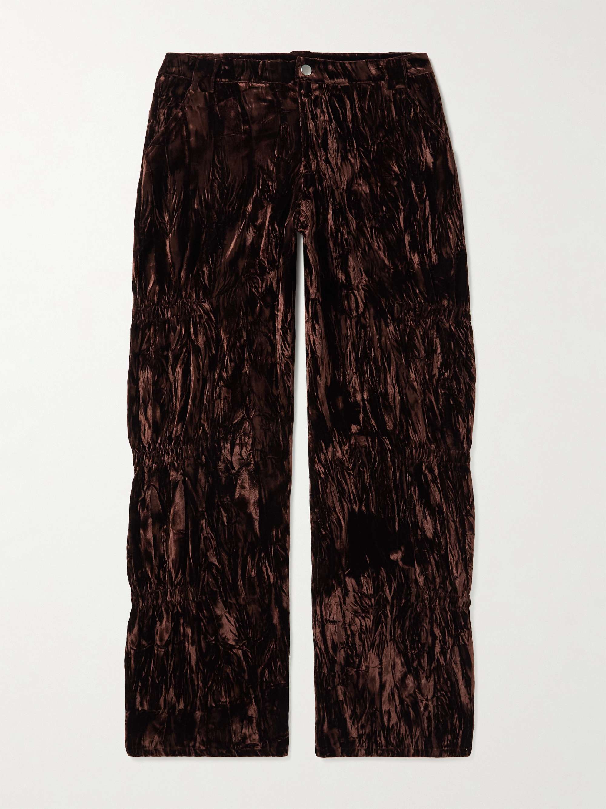 COLLINA STRADA Wide-Leg Velvet Trousers | MR PORTER