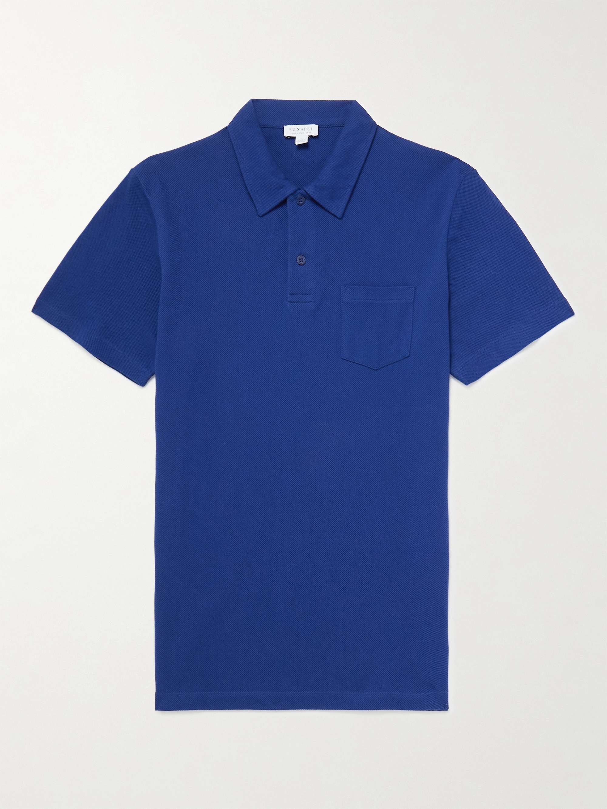 Blue Riviera Slim-Fit Cotton-Mesh Polo Shirt | SUNSPEL | MR PORTER