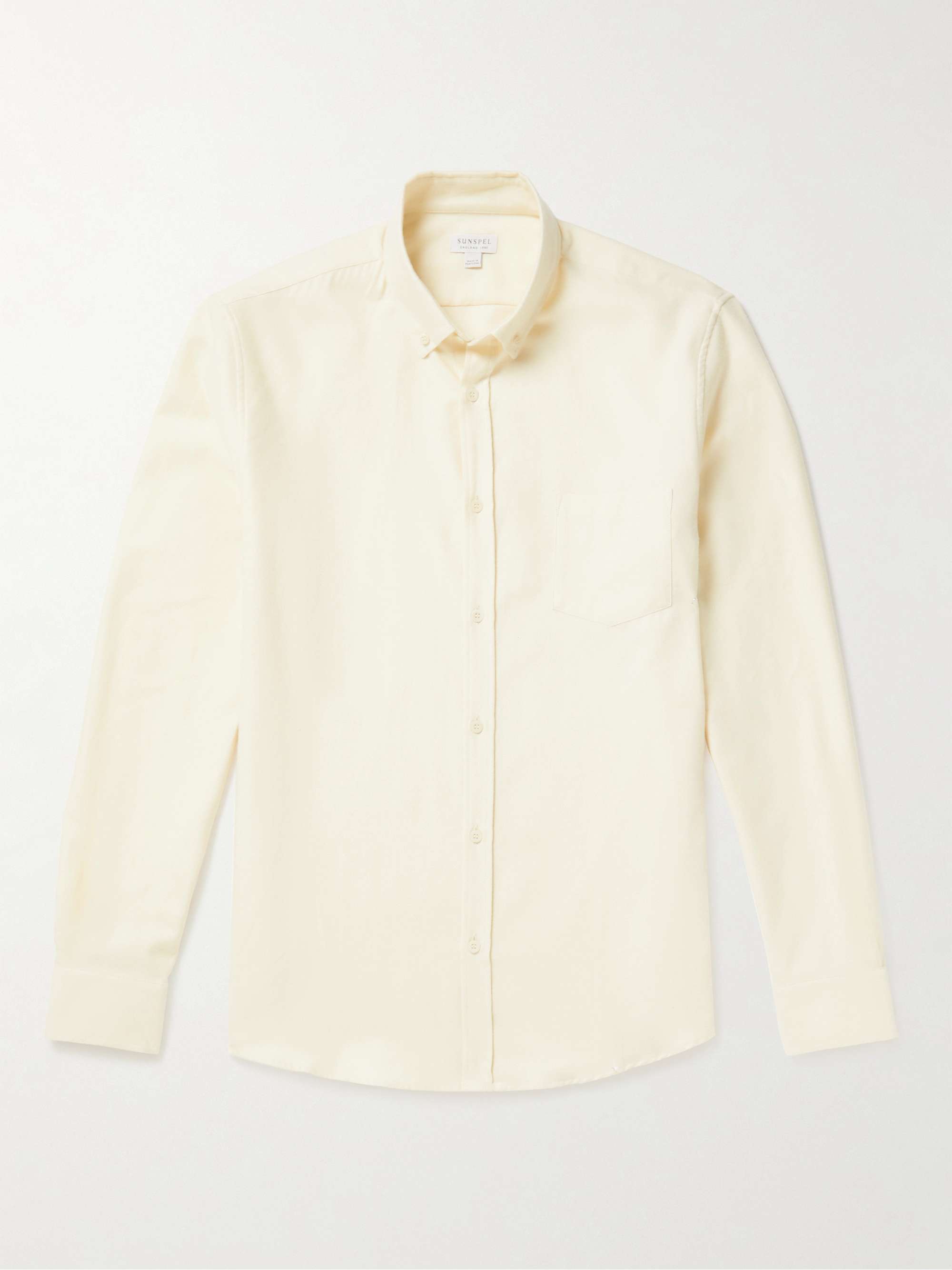 Ecru Button-Down Collar Brushed Cotton-Flannel Shirt | SUNSPEL | MR PORTER
