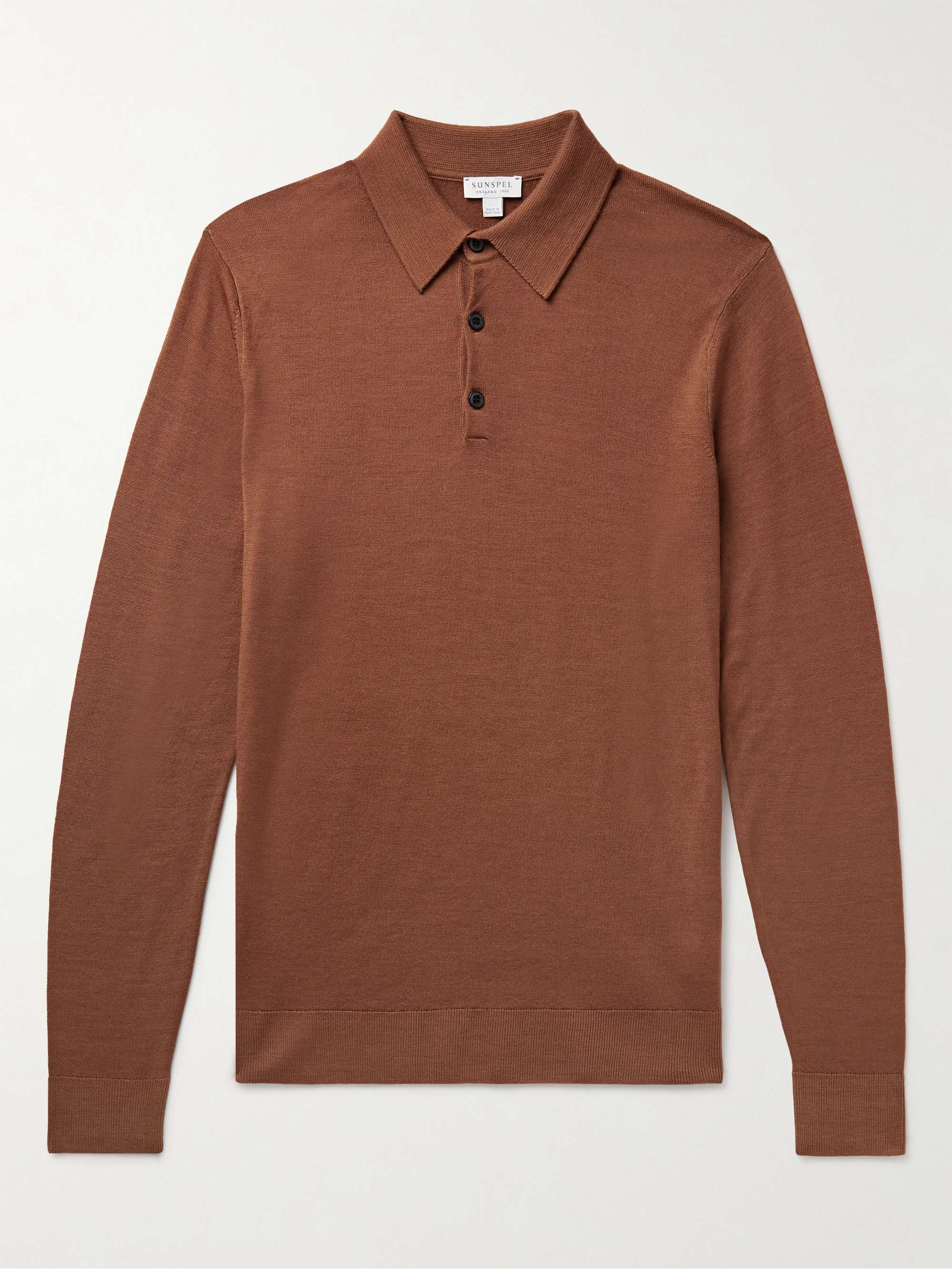 SUNSPEL Slim-Fit Merino Wool Polo Shirt for Men | MR PORTER
