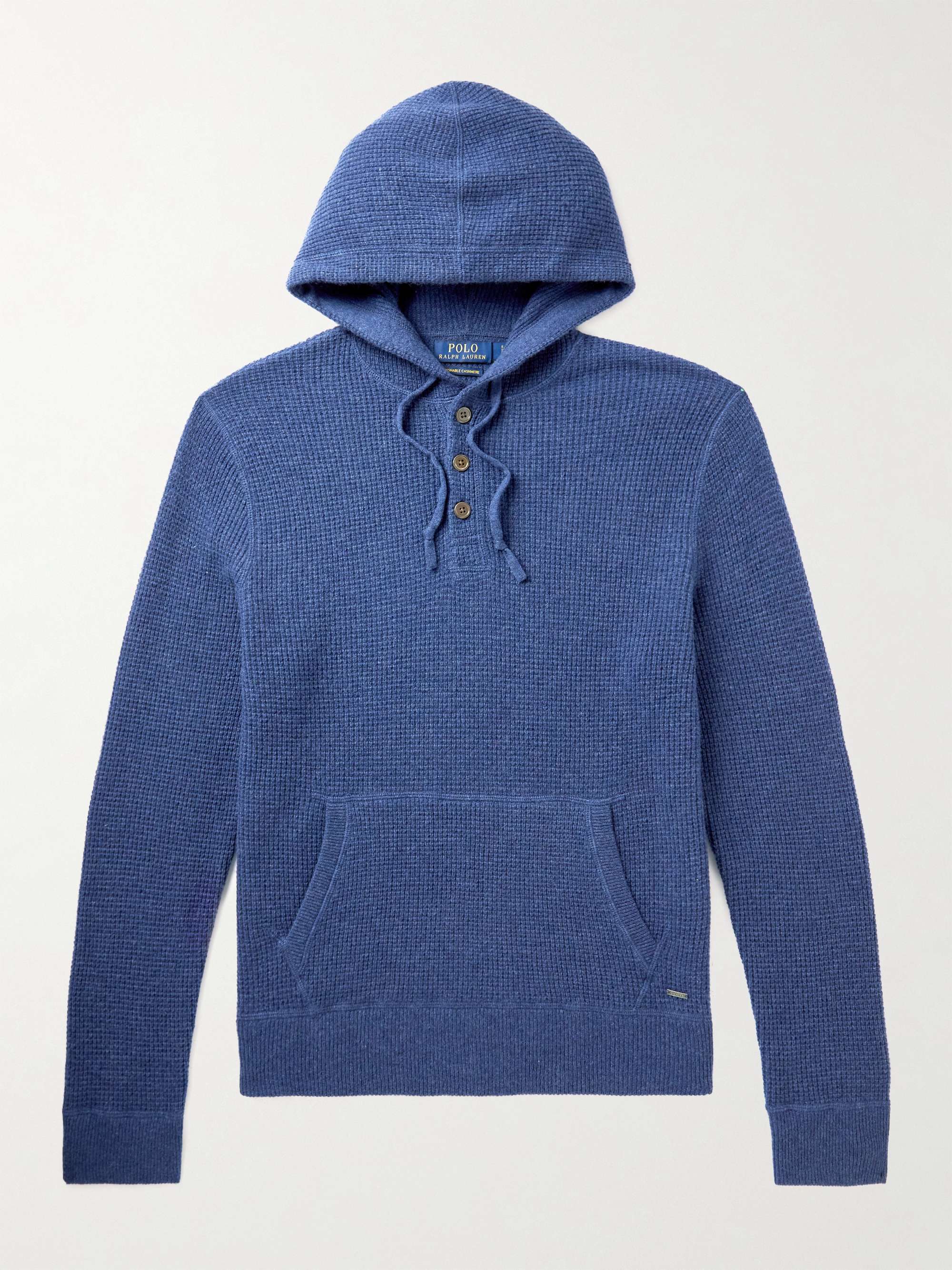 POLO RALPH LAUREN Waffle-Knit Cashmere Hoodie for Men | MR PORTER