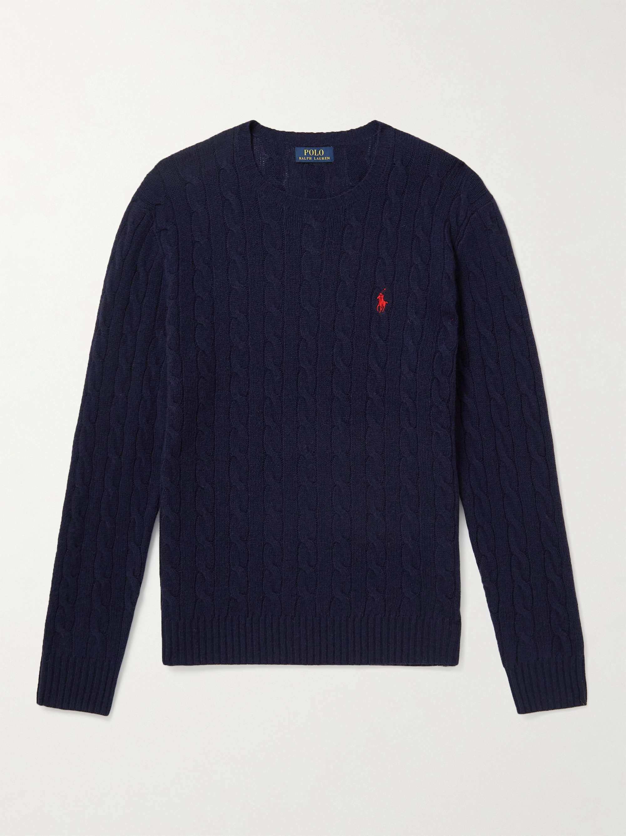 POLO RALPH LAUREN Cable-Knit Wool and Cashmere-Blend Sweater for Men | MR  PORTER