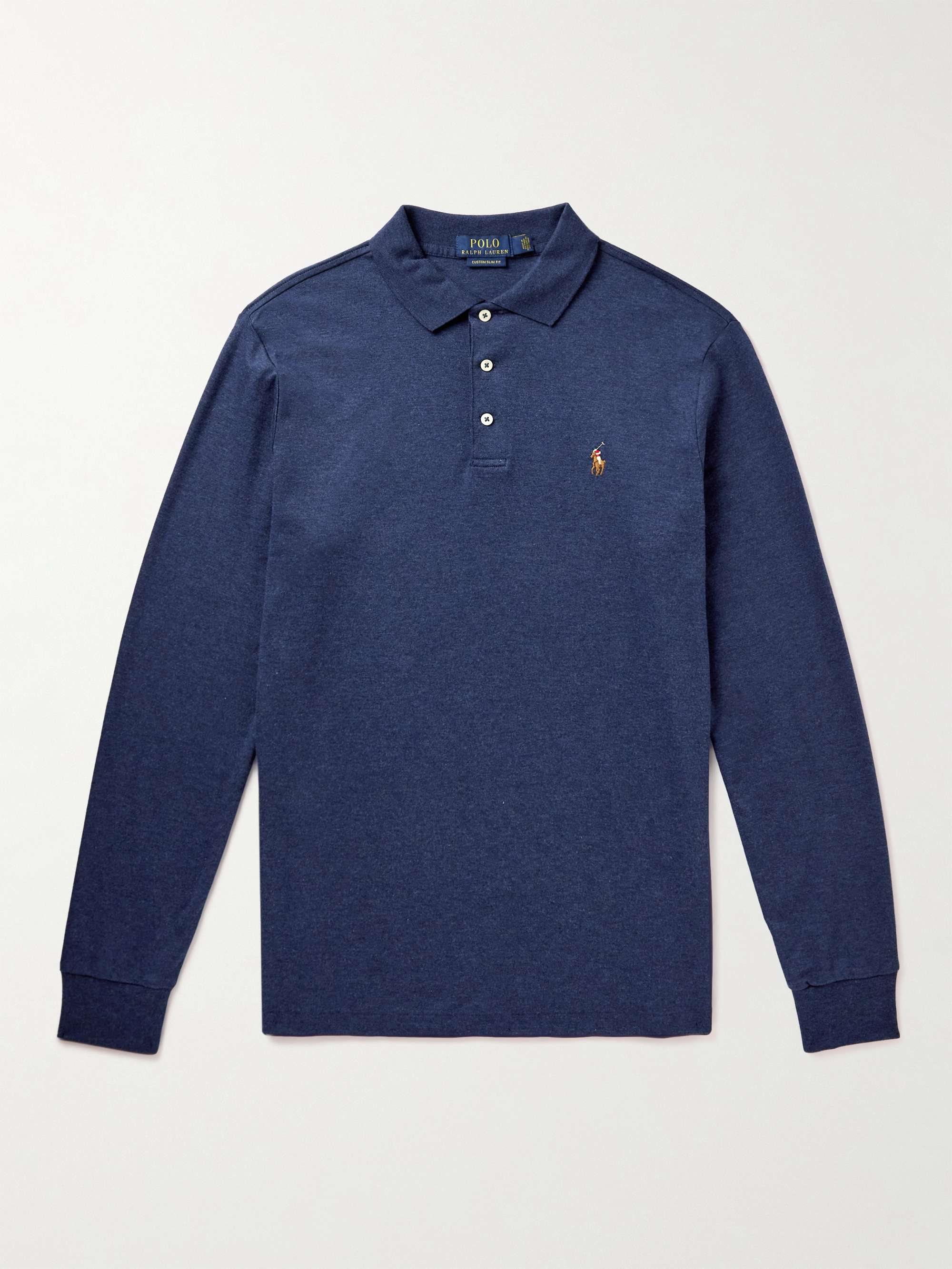 Navy Logo-Embroidered Cotton-Jersey Polo Shirt | POLO RALPH LAUREN | MR  PORTER