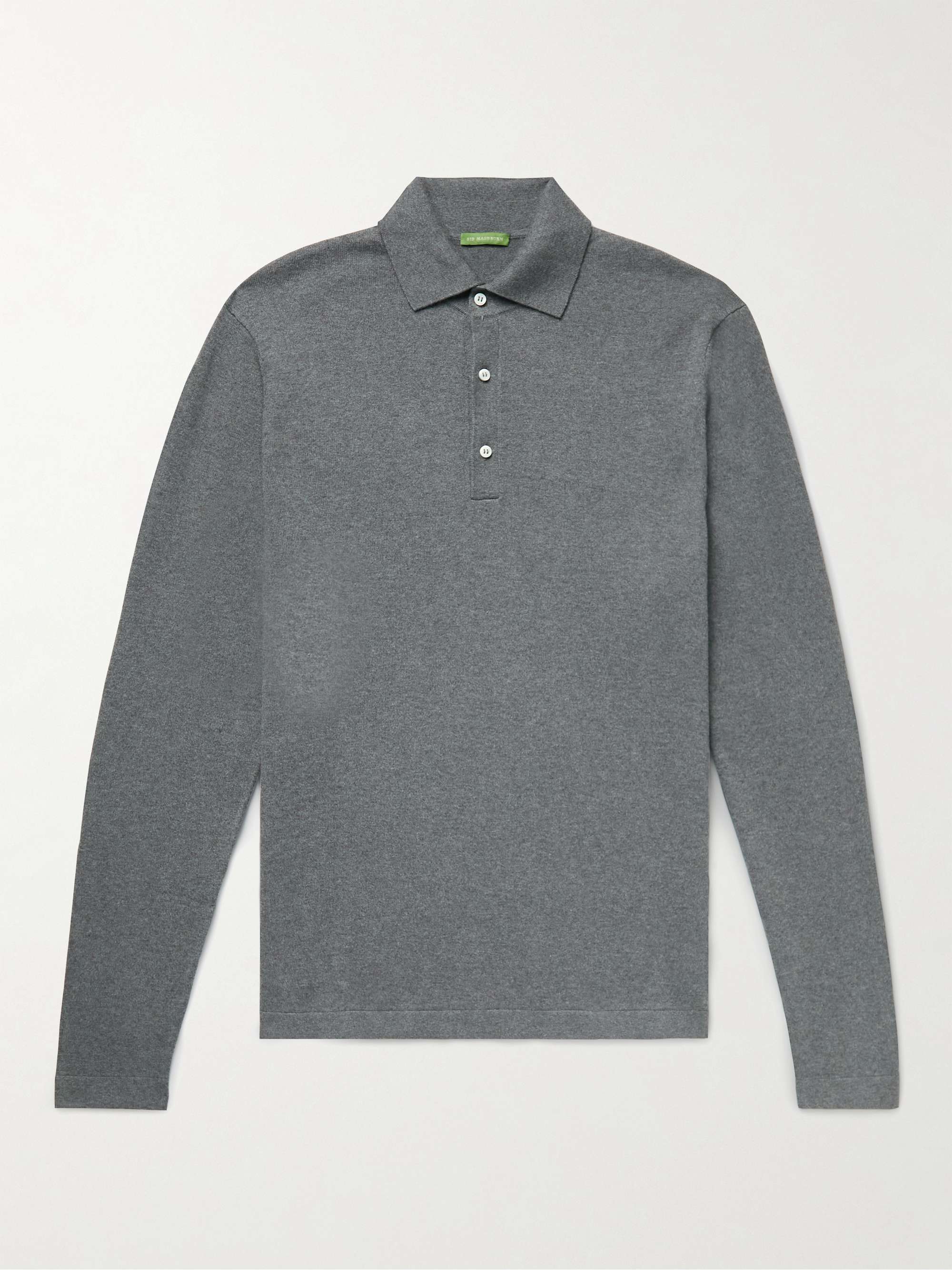 SID MASHBURN Rally Slim-Fit Cotton and Cashmere-Blend Polo Shirt | MR PORTER