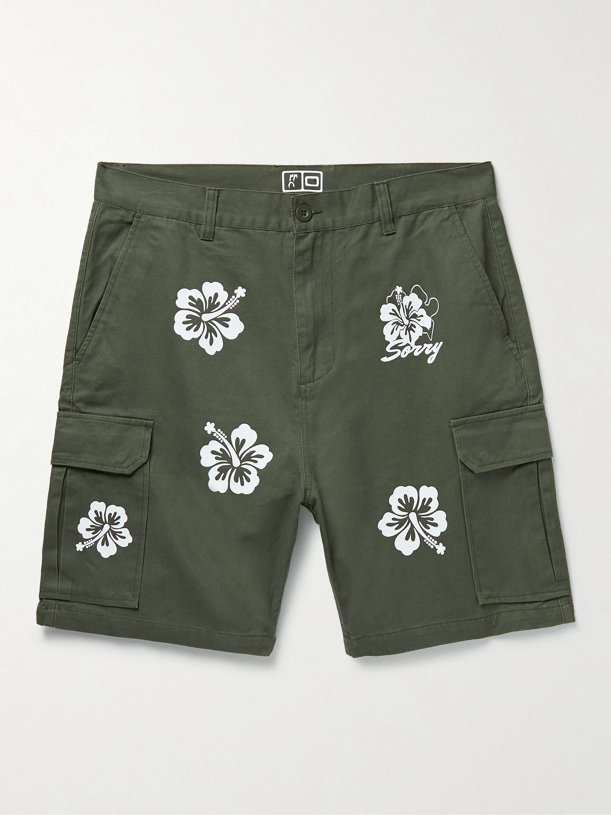 SORRY IN ADVANCE Floral-Print Cotton-Blend Canvas Cargo Shorts | MR PORTER