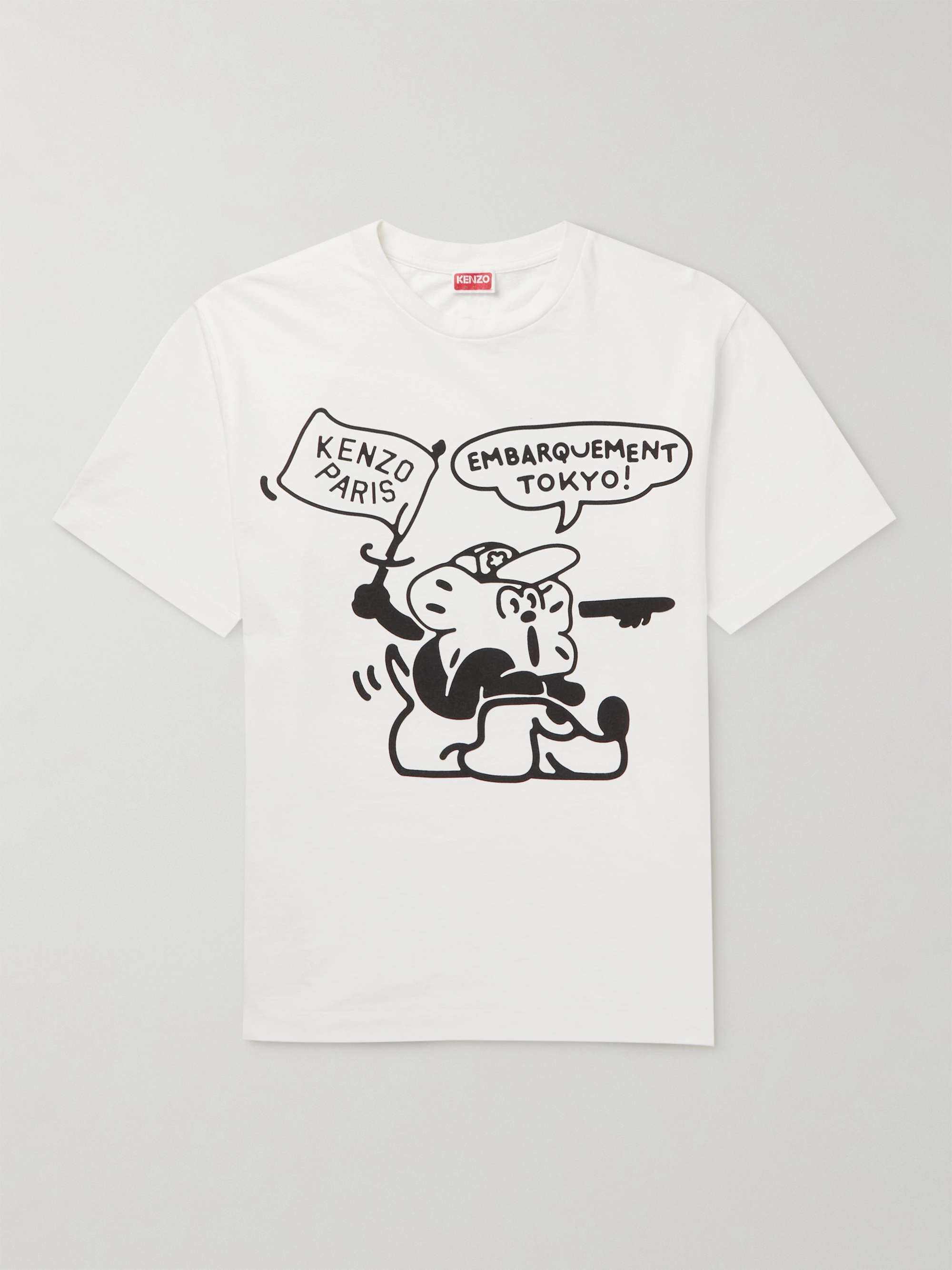 KENZO Boke Boy Logo-Print Cotton-Jersey T-Shirt for Men | MR PORTER