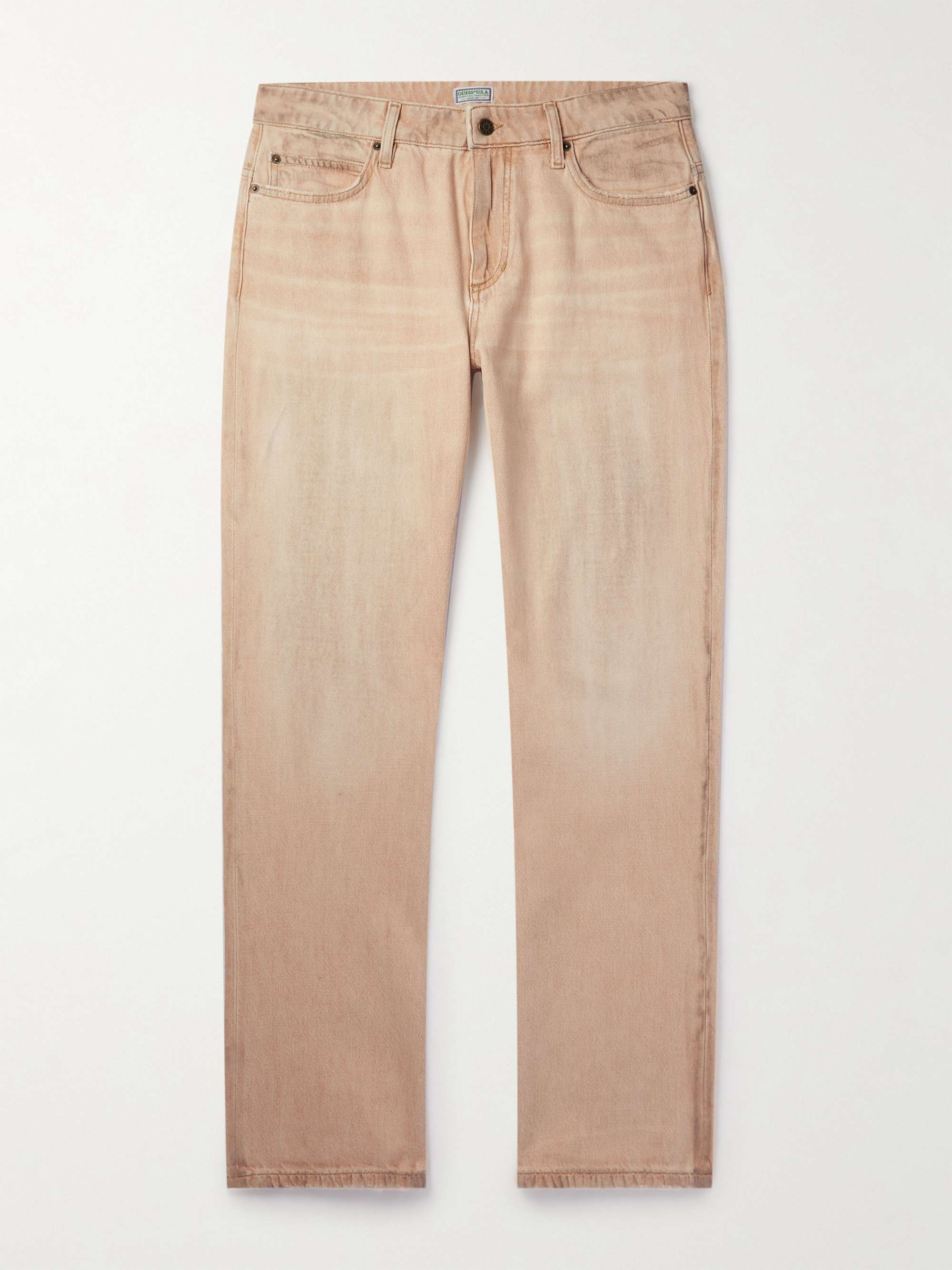GUESS USA Tapered Distressed Jeans for Men | MR PORTER