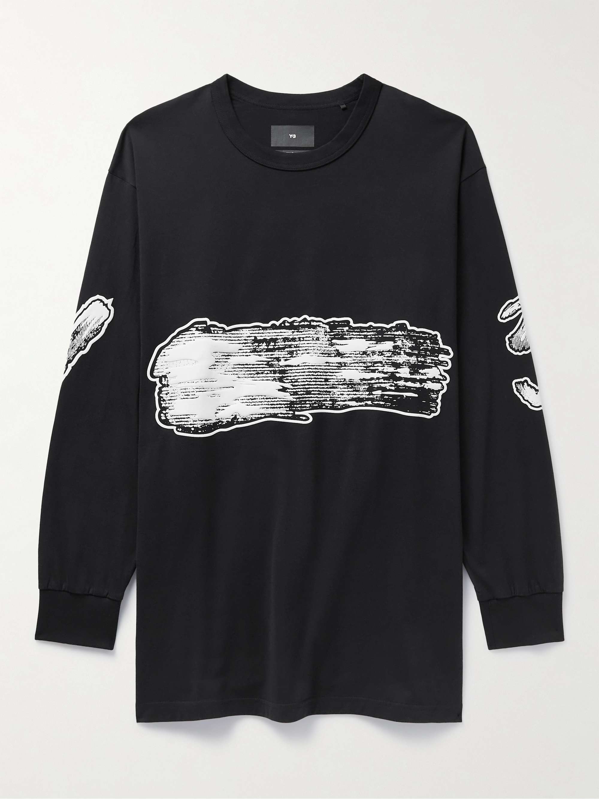 Y-3 Oversized Appliquéd Printed Cotton-Jersey T-Shirt for Men | MR PORTER