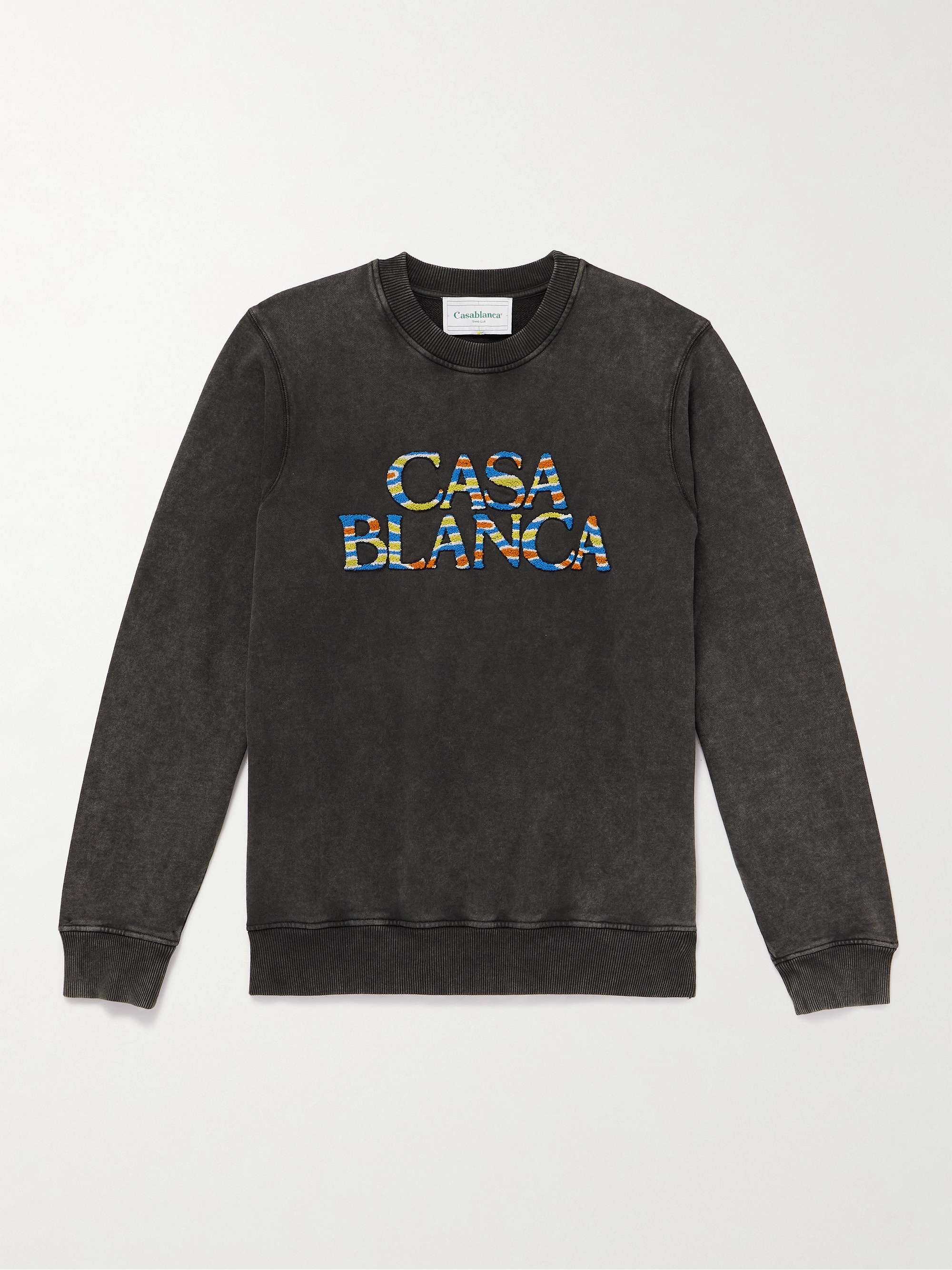 CASABLANCA Ange De Jour Logo-Appliquéd Organic Cotton-Jersey Sweatshirt |  MR PORTER