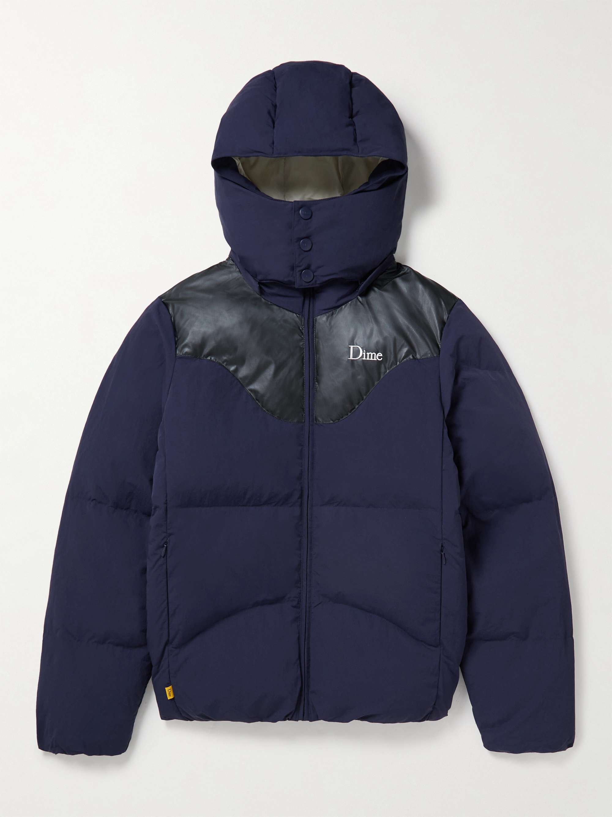 DIME Logo-Embroidered Padded Ripstop-Trimmed Shell Hooded Jacket | MR PORTER