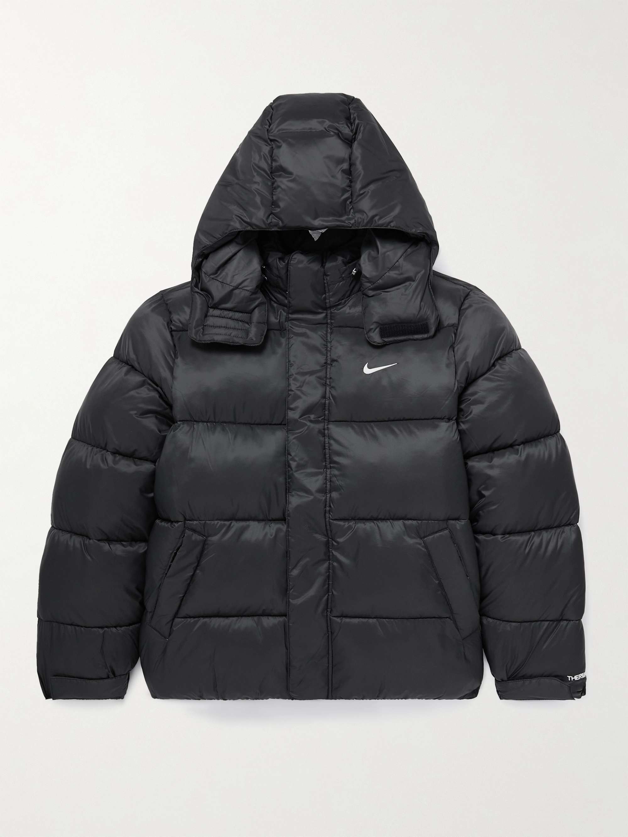 NIKE Logo-Embroidered Quilted Padded Shell Hooded Jacket | MR PORTER