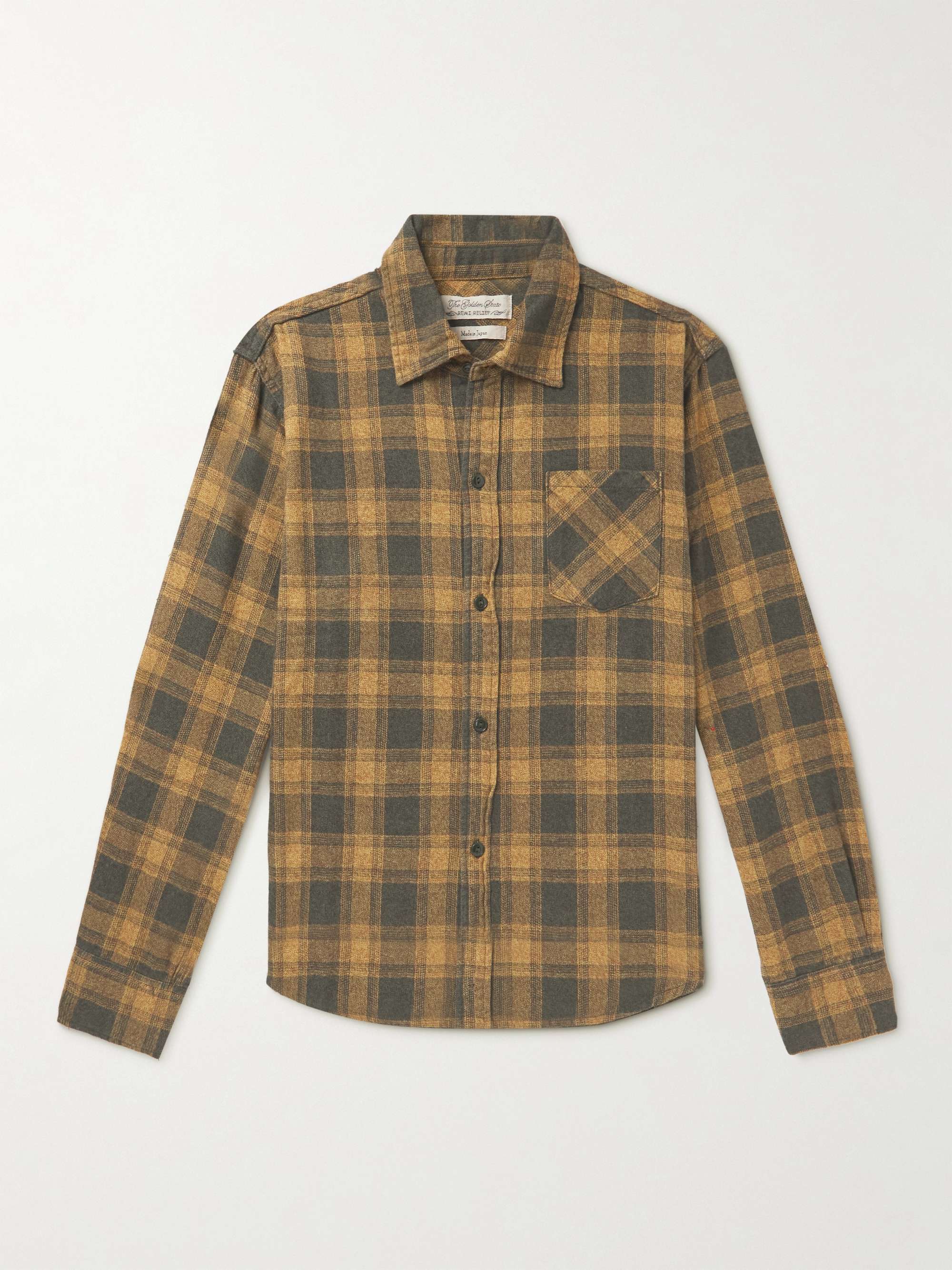 REMI RELIEF Checked Cotton-Flannel Shirt for Men | MR PORTER