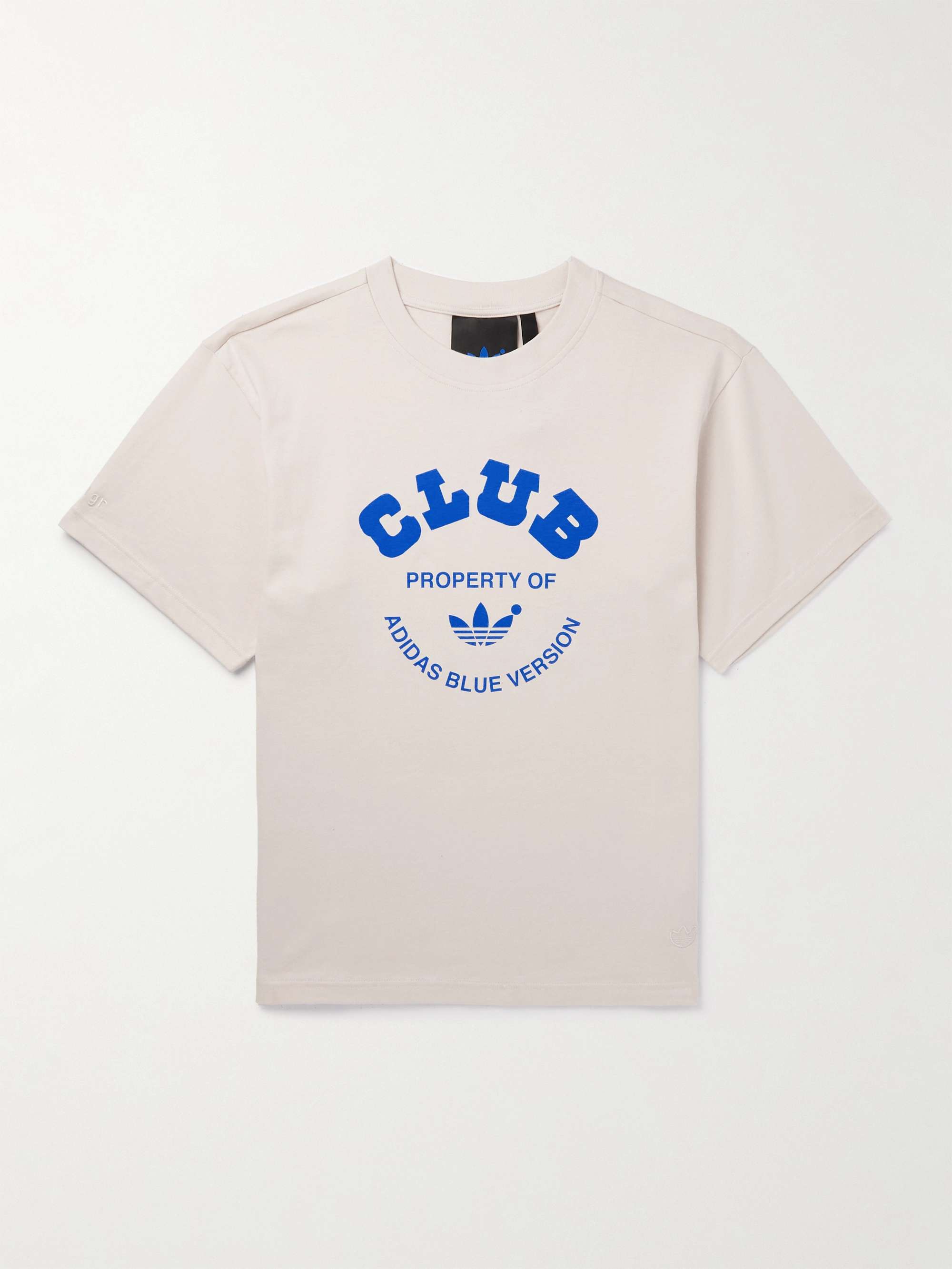 Flor de la ciudad diapositiva cultura ADIDAS ORIGINALS Club Logo-Print Cotton-Jersey T-Shirt | MR PORTER