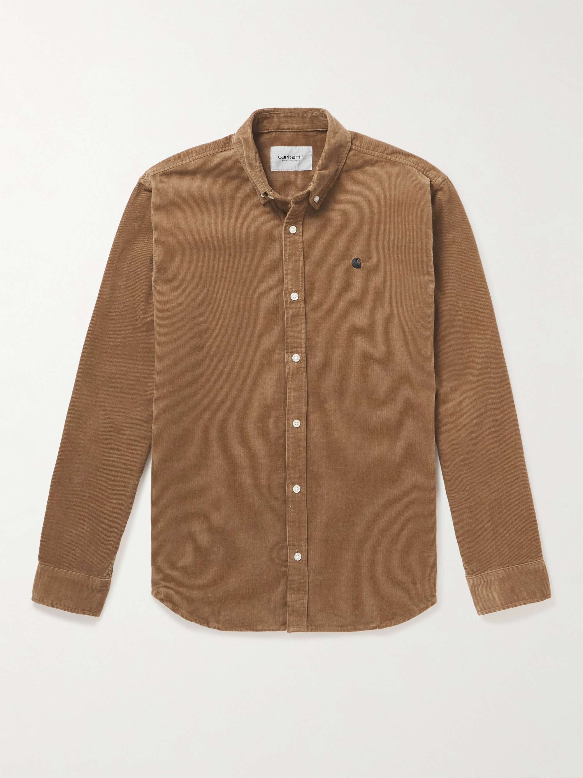 CARHARTT WIP Madison Button-Down Collar Logo-Embroidered Cotton-Corduroy  Shirt for Men | MR PORTER