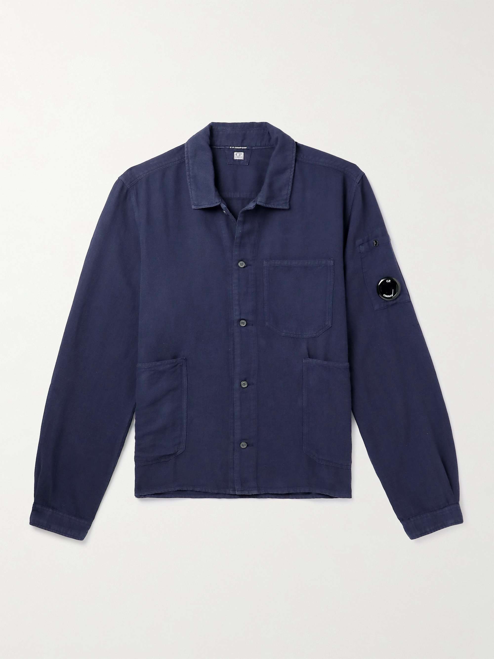 C.P. COMPANY Broken Cotton and Linen-Blend Shirt Jacket | MR PORTER