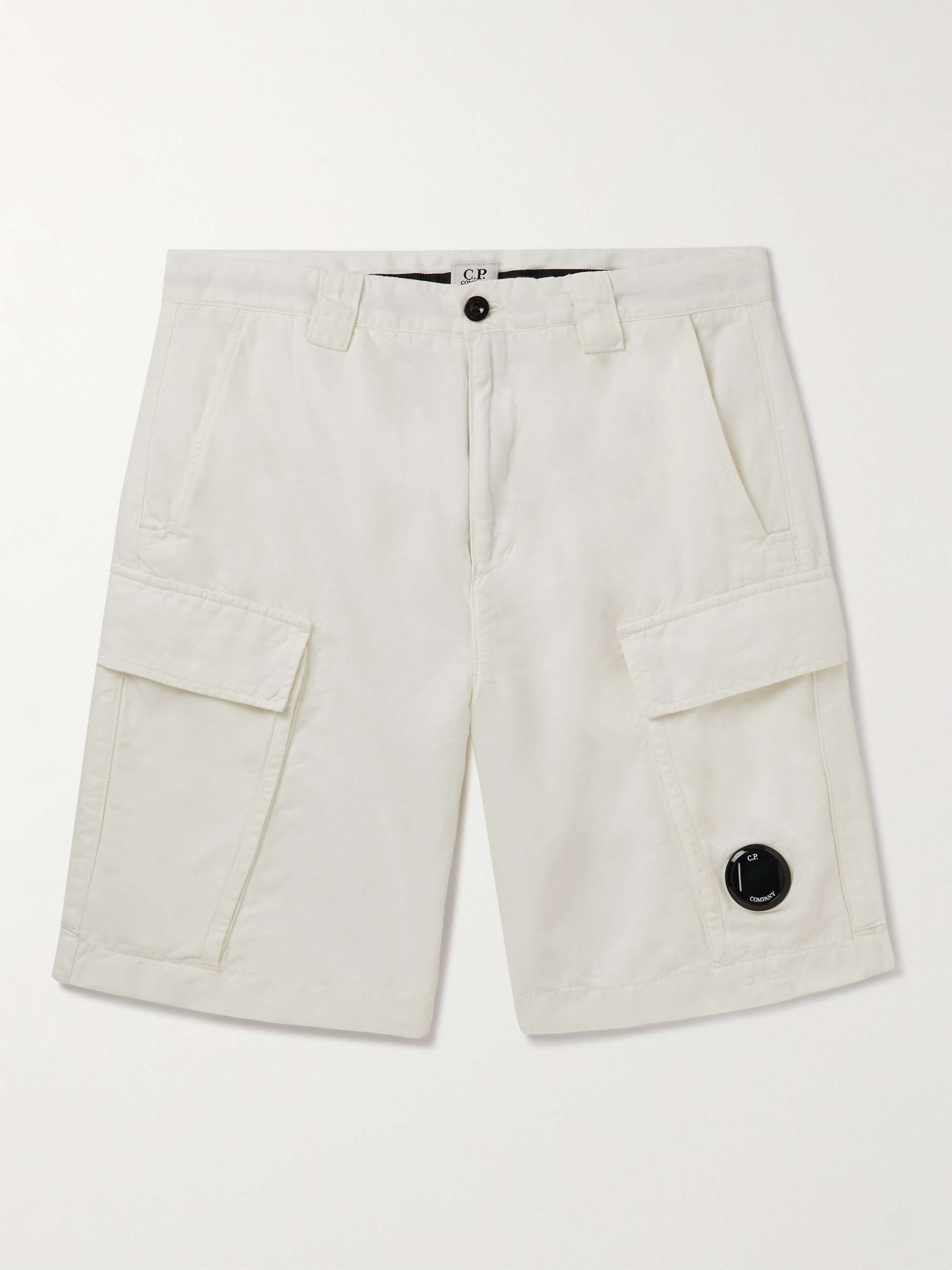 C.P. COMPANY Straight-Leg Cotton and Linen-Blend Cargo Shorts | MR PORTER
