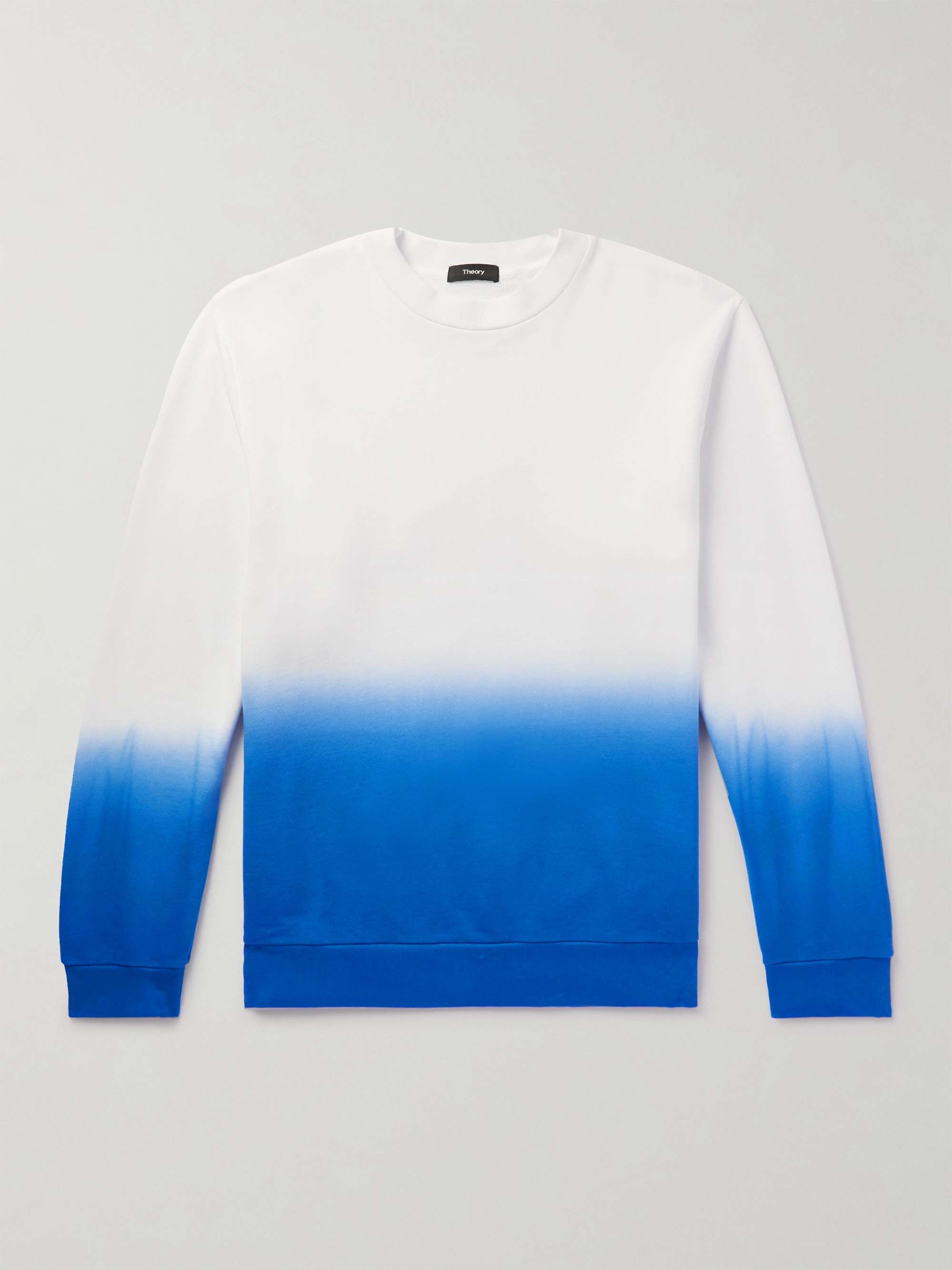 THEORY Two-Tone Pima Cotton-Jersey Sweatshirt | MR PORTER