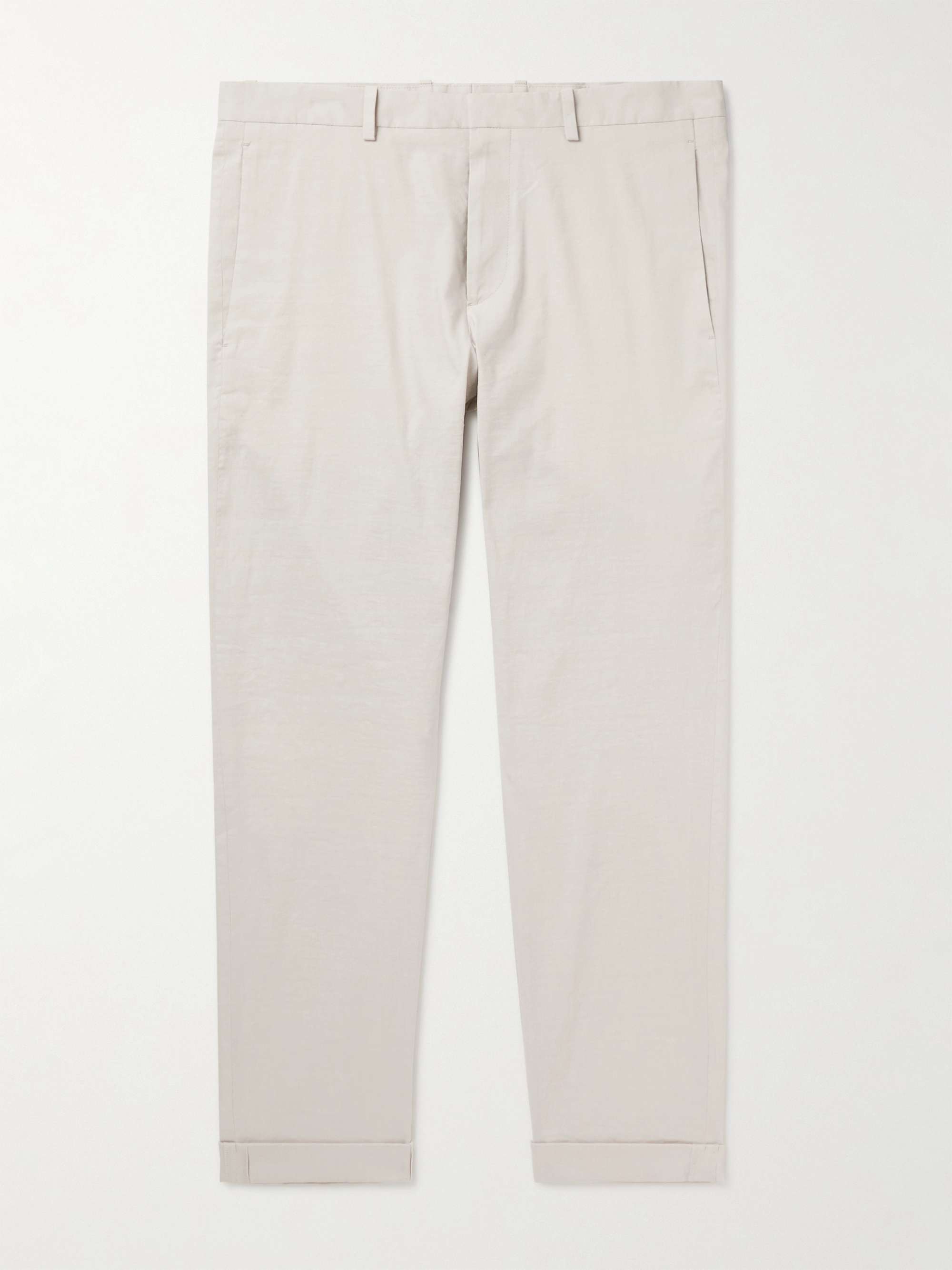 THEORY Zaine Tapered Linen-Blend Suit Trousers for Men | MR PORTER