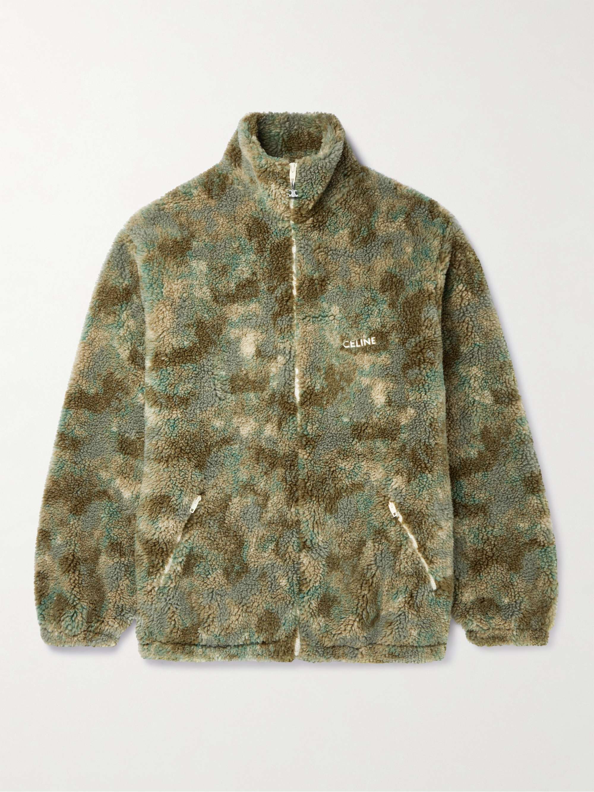 CELINE HOMME Oversized Camouflage-Print Fleece Jacket | MR PORTER