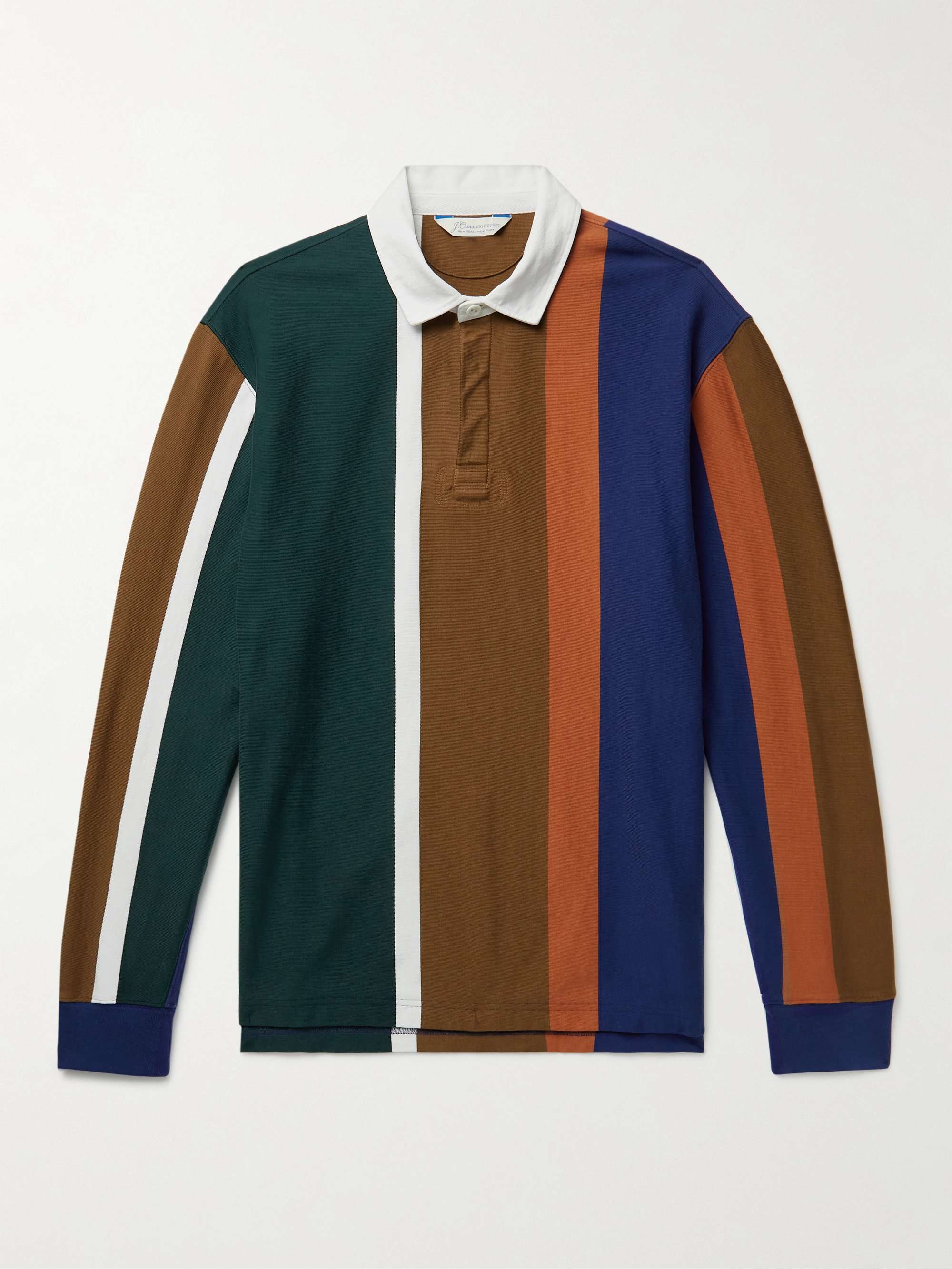 J.CREW Rugby Striped Cotton-Jersey Polo Shirt for Men | MR PORTER