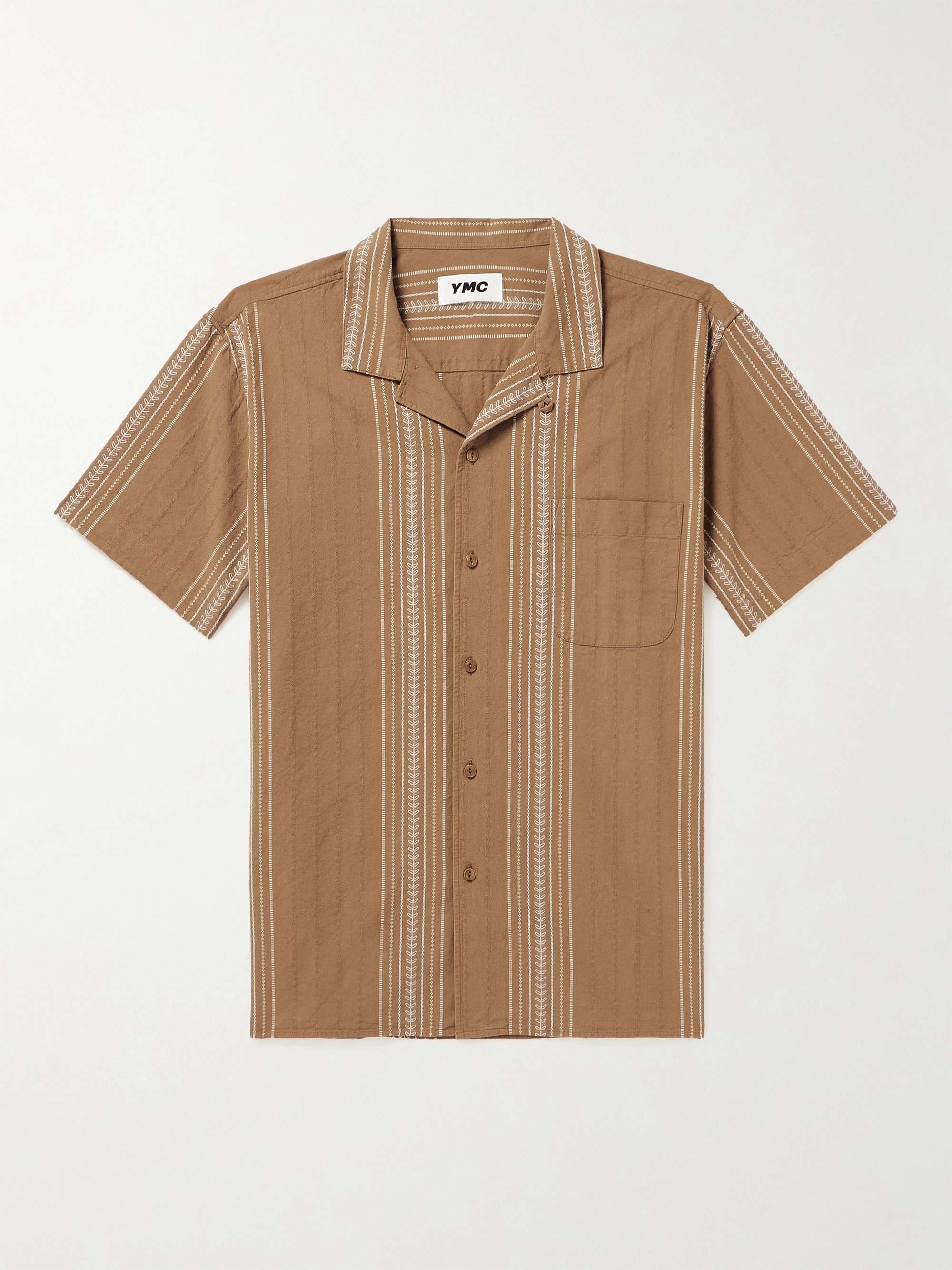YMC Malick Striped Cotton-Jacquard Shirt for Men | MR PORTER