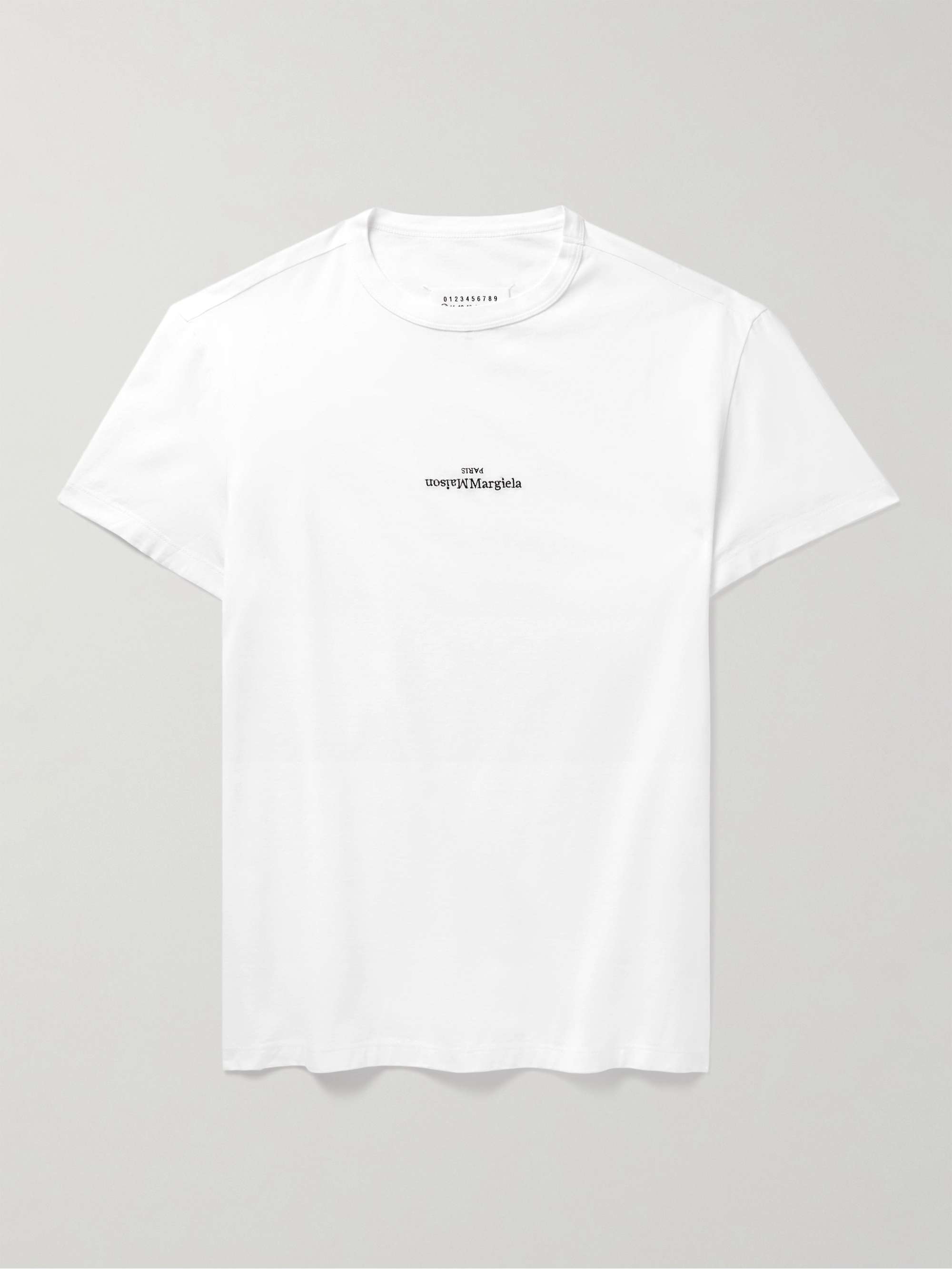 MAISON MARGIELA Logo-Embroidered Cotton-Jersey T-Shirt | MR PORTER