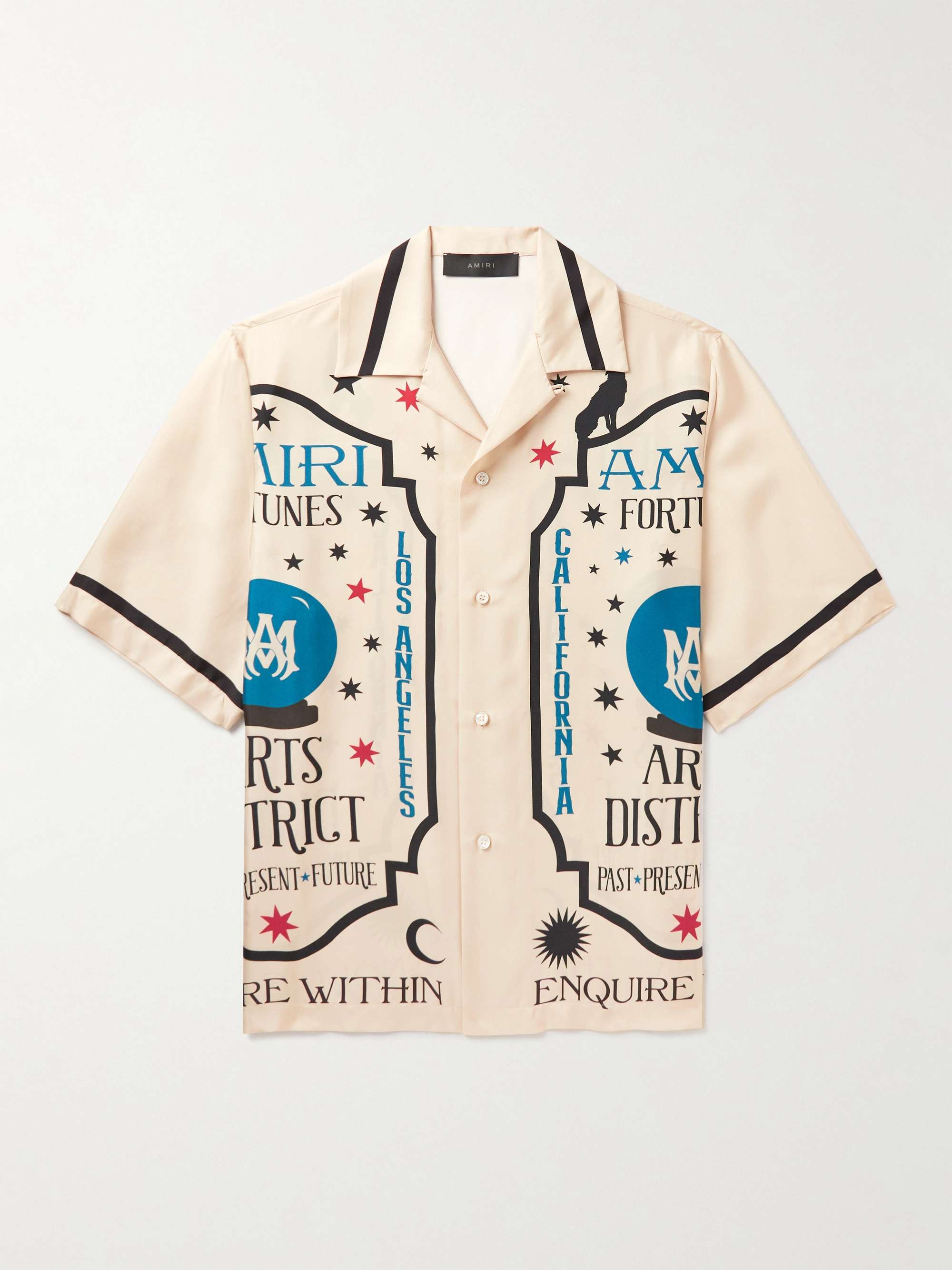 AMIRI Camp-Collar Printed Silk-Twill Shirt for Men | MR PORTER