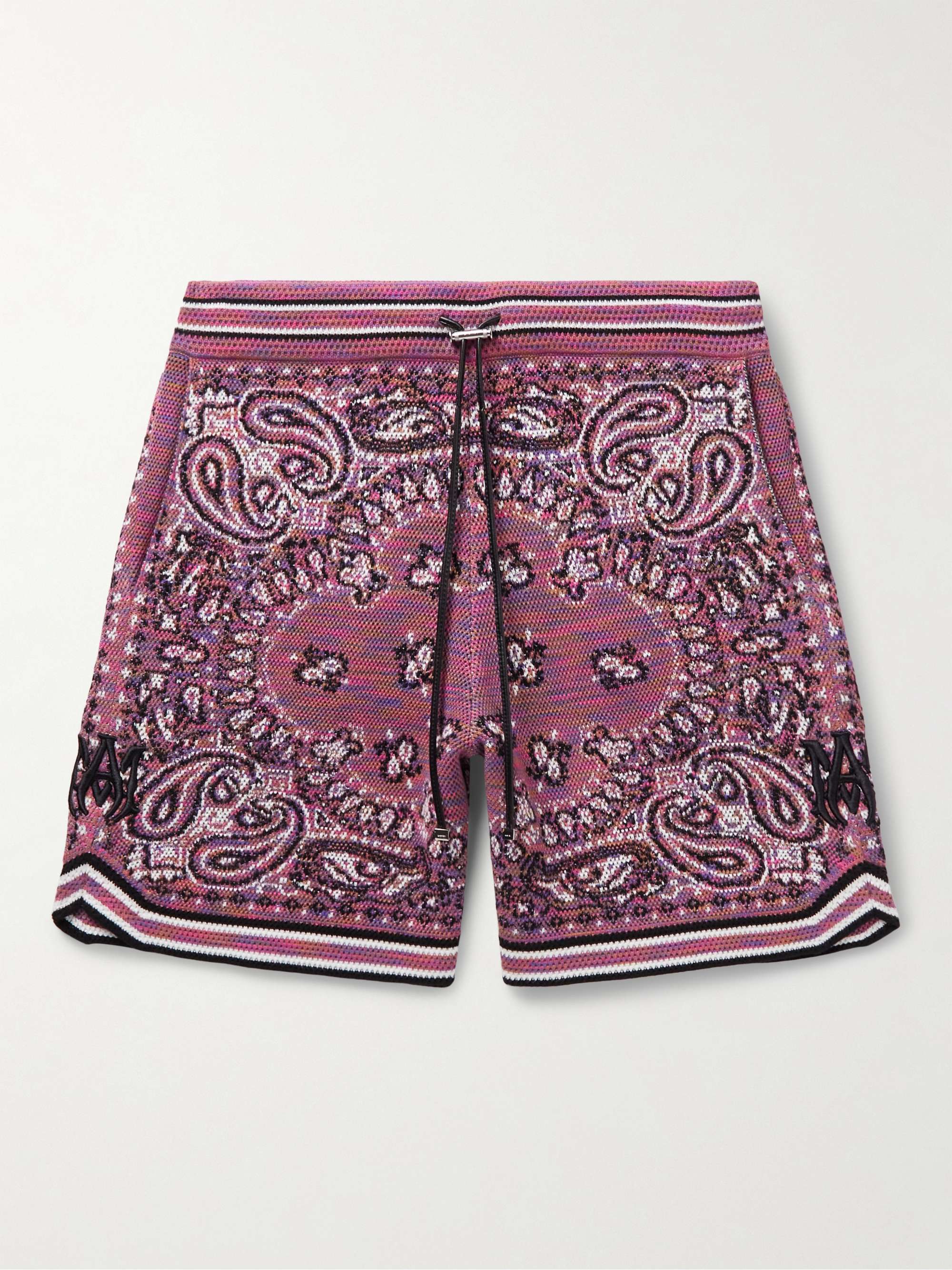 AMIRI Straight-Leg Space-Dyed Bandana-Jacquard Cotton Drawstring Shorts for  Men | MR PORTER
