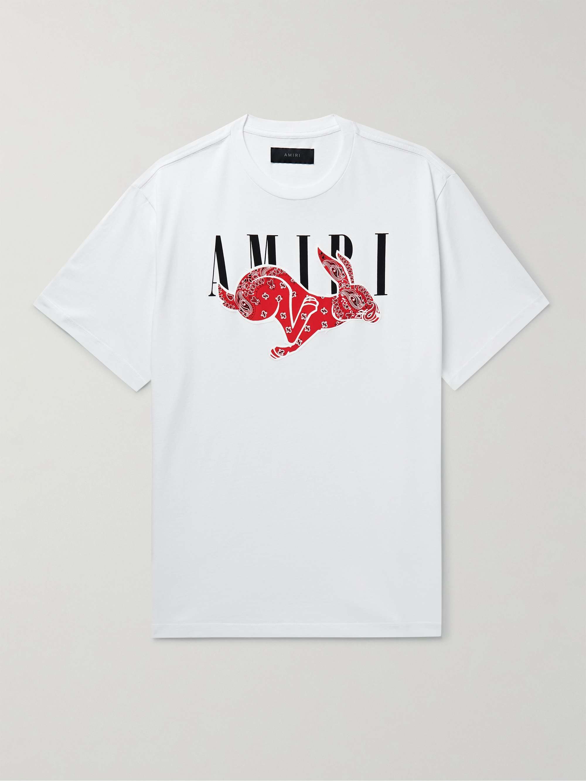 White Logo-Print Cotton-Jersey T-Shirt | AMIRI | MR PORTER