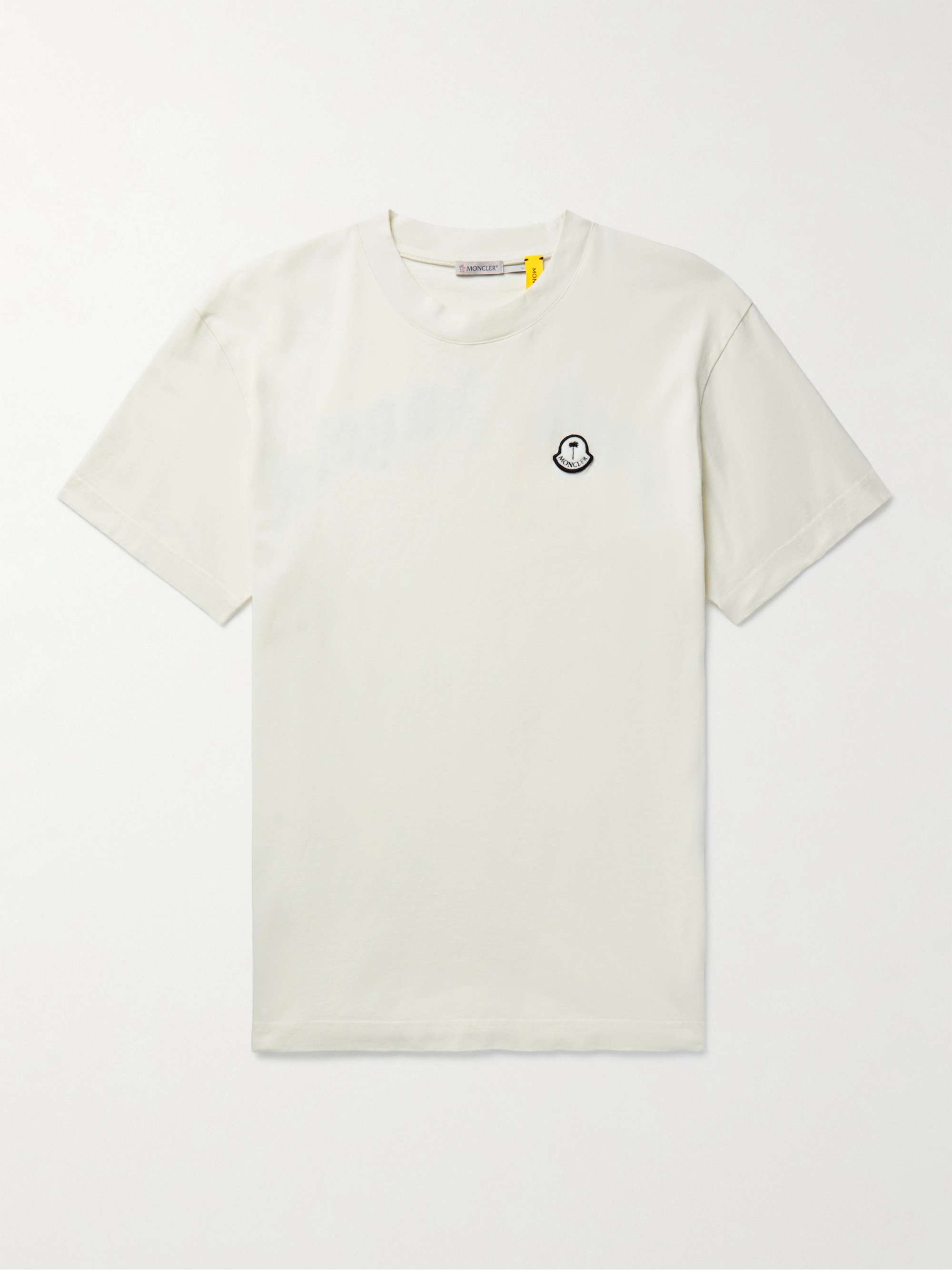 MONCLER GENIUS + 8 Palm Angels Logo-Appliquéd Printed Cotton-Jersey T-Shirt  | MR PORTER