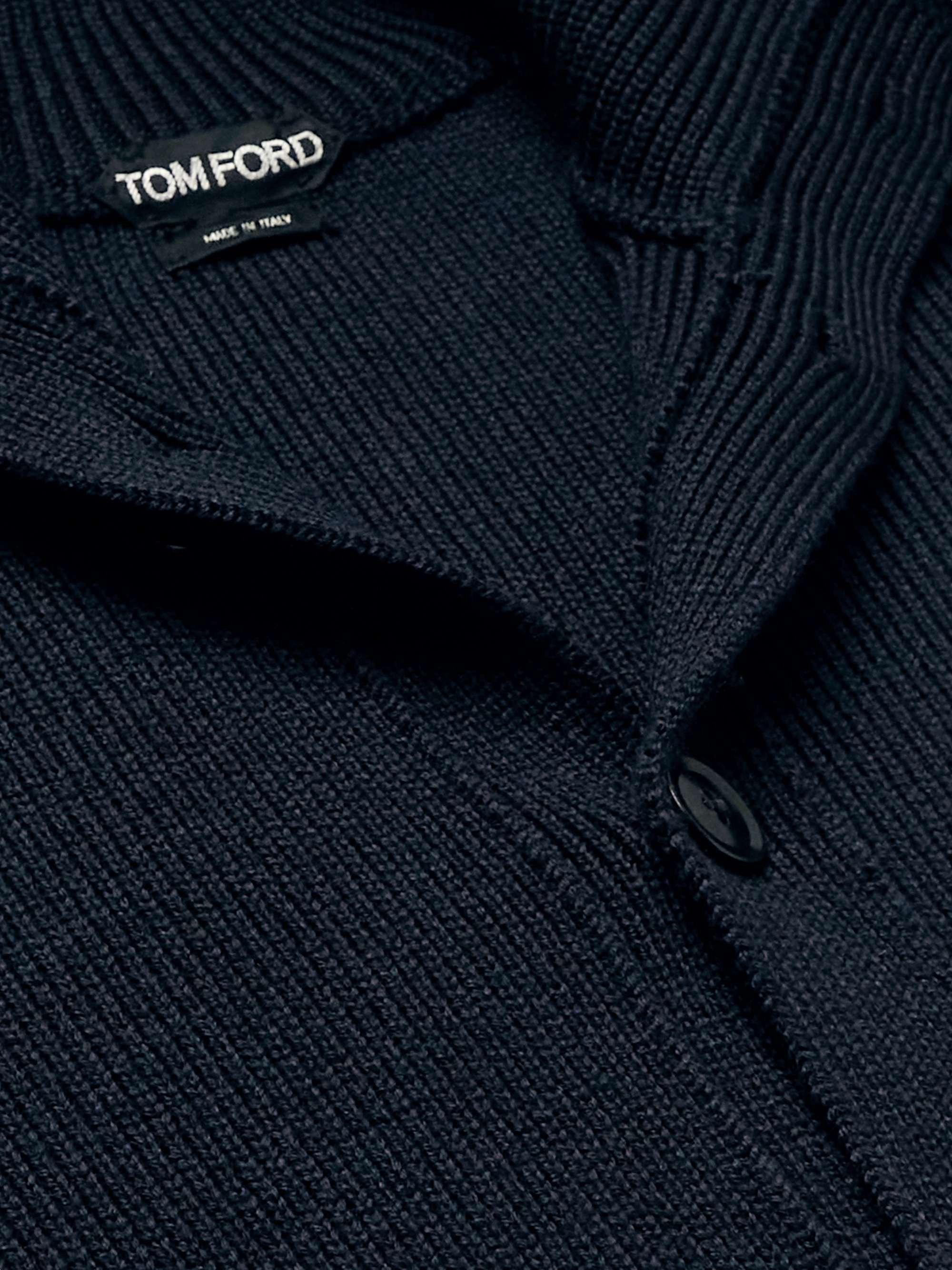 Tom Ford Ribbed Wool And Silk Blend Cardigan For Men Mr Porter