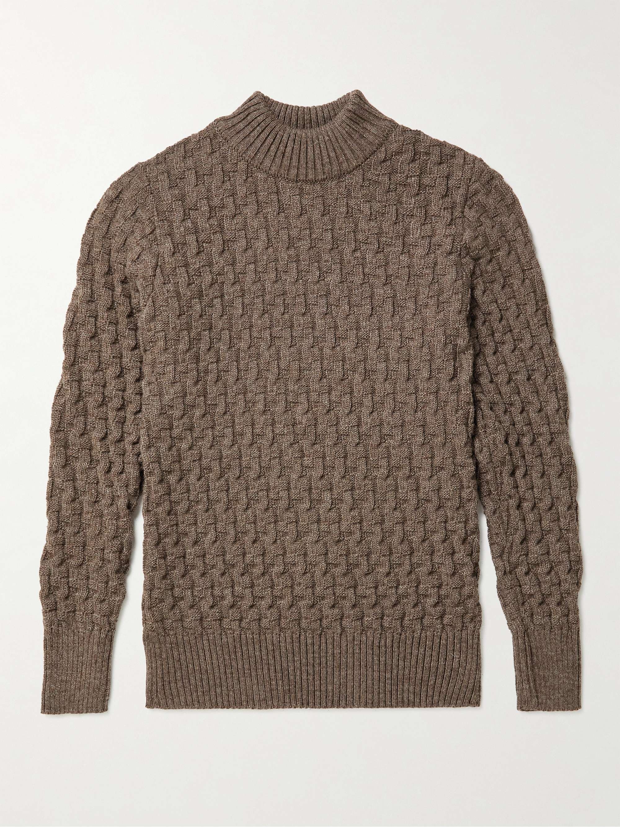 Brown Stark Slim-Fit Virgin Wool Sweater | S.N.S. HERNING | MR PORTER