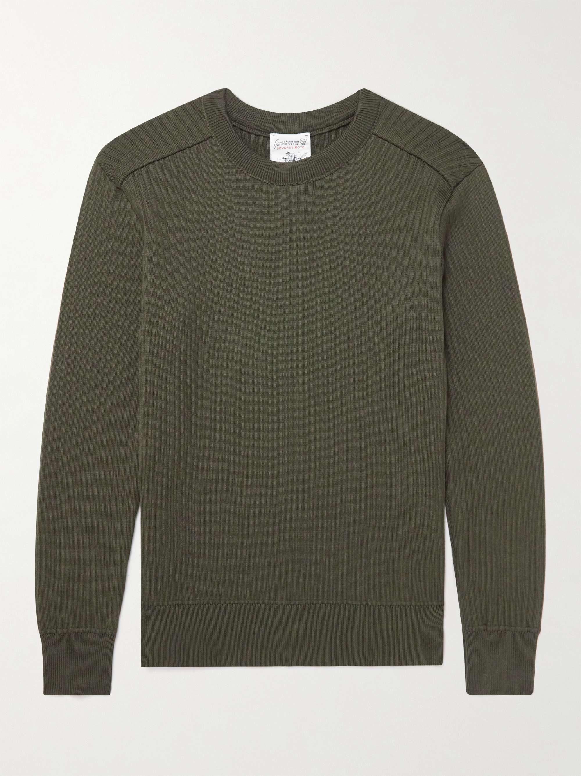Green Defensor Ribbed Virgin Wool Sweater | S.N.S. HERNING | MR PORTER