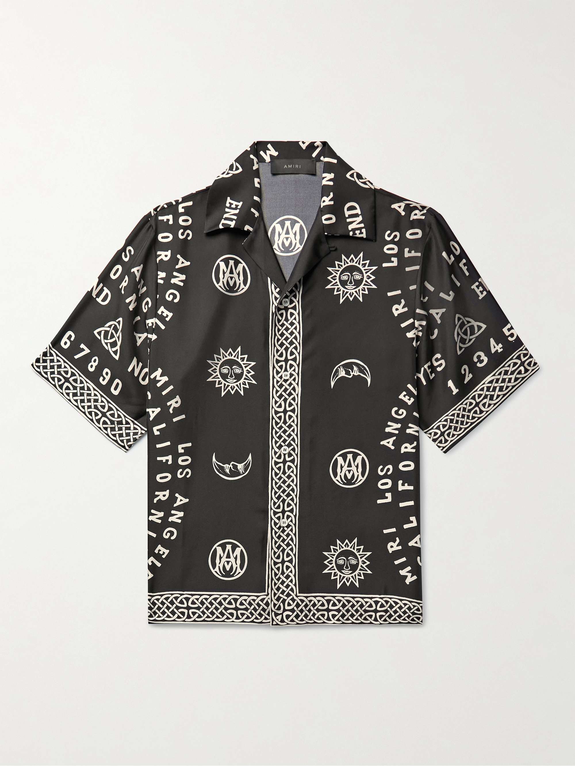 AMIRI Convertible-Collar Printed Silk-Twill Shirt | MR PORTER