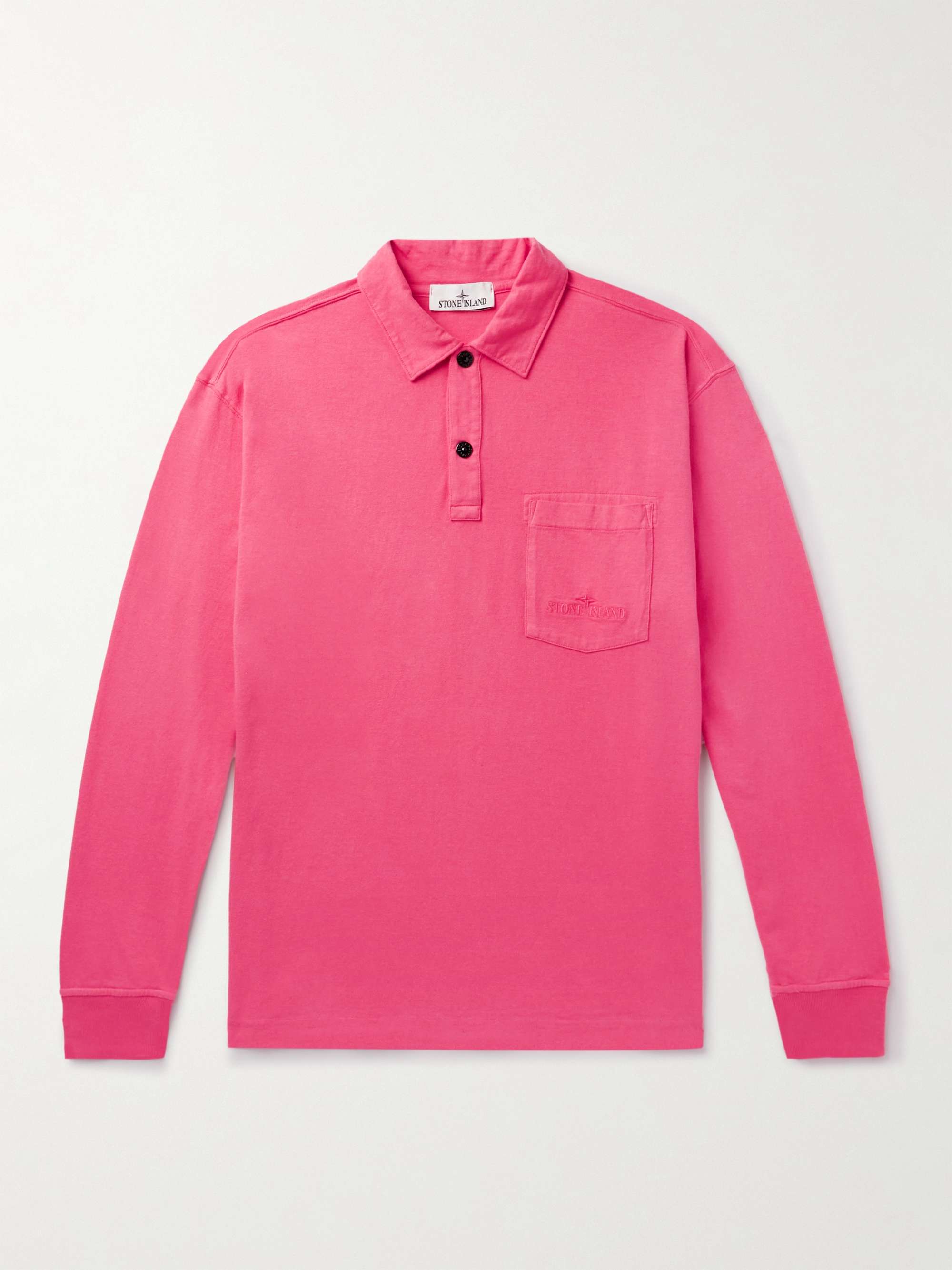 STONE ISLAND Garment-Dyed Cotton-Jersey Polo Shirt for Men | MR PORTER