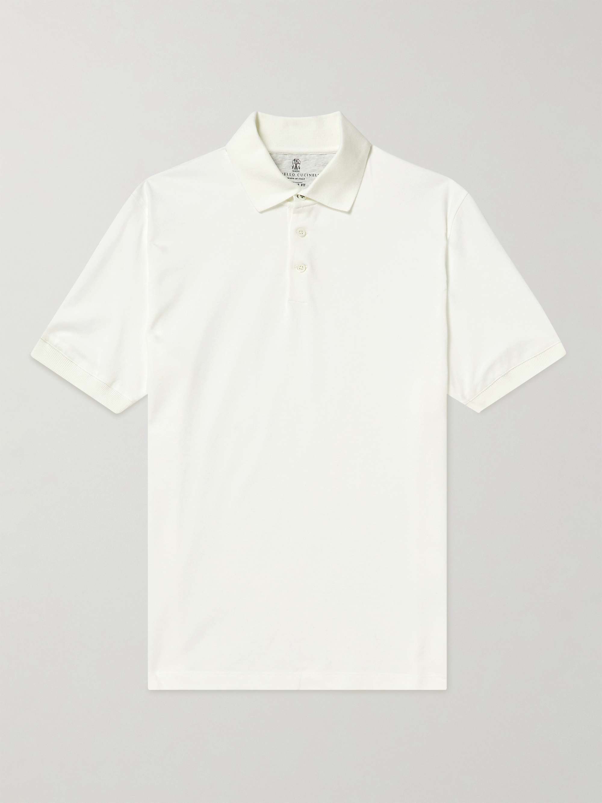 BRUNELLO CUCINELLI Cotton-Piqué Polo Shirt | MR PORTER