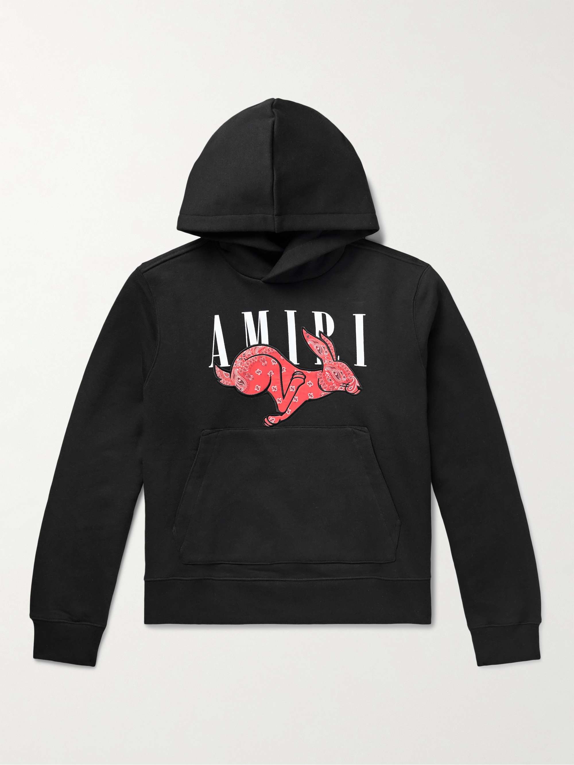 AMIRI Appliquéd Logo-Print Cotton-Jersey Hoodie for Men | MR PORTER