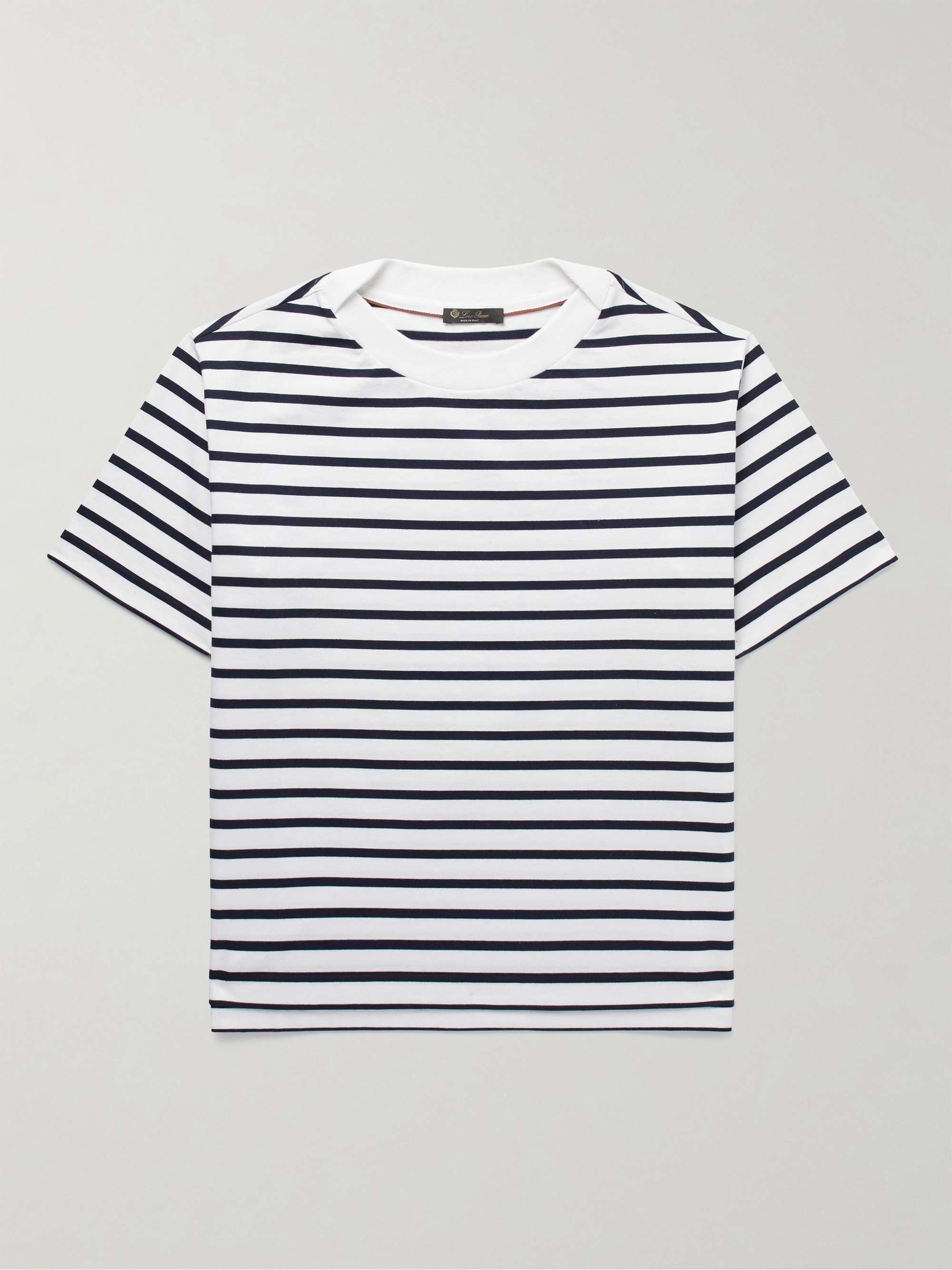 LORO PIANA Striped Cotton-Jersey T-Shirt | MR PORTER