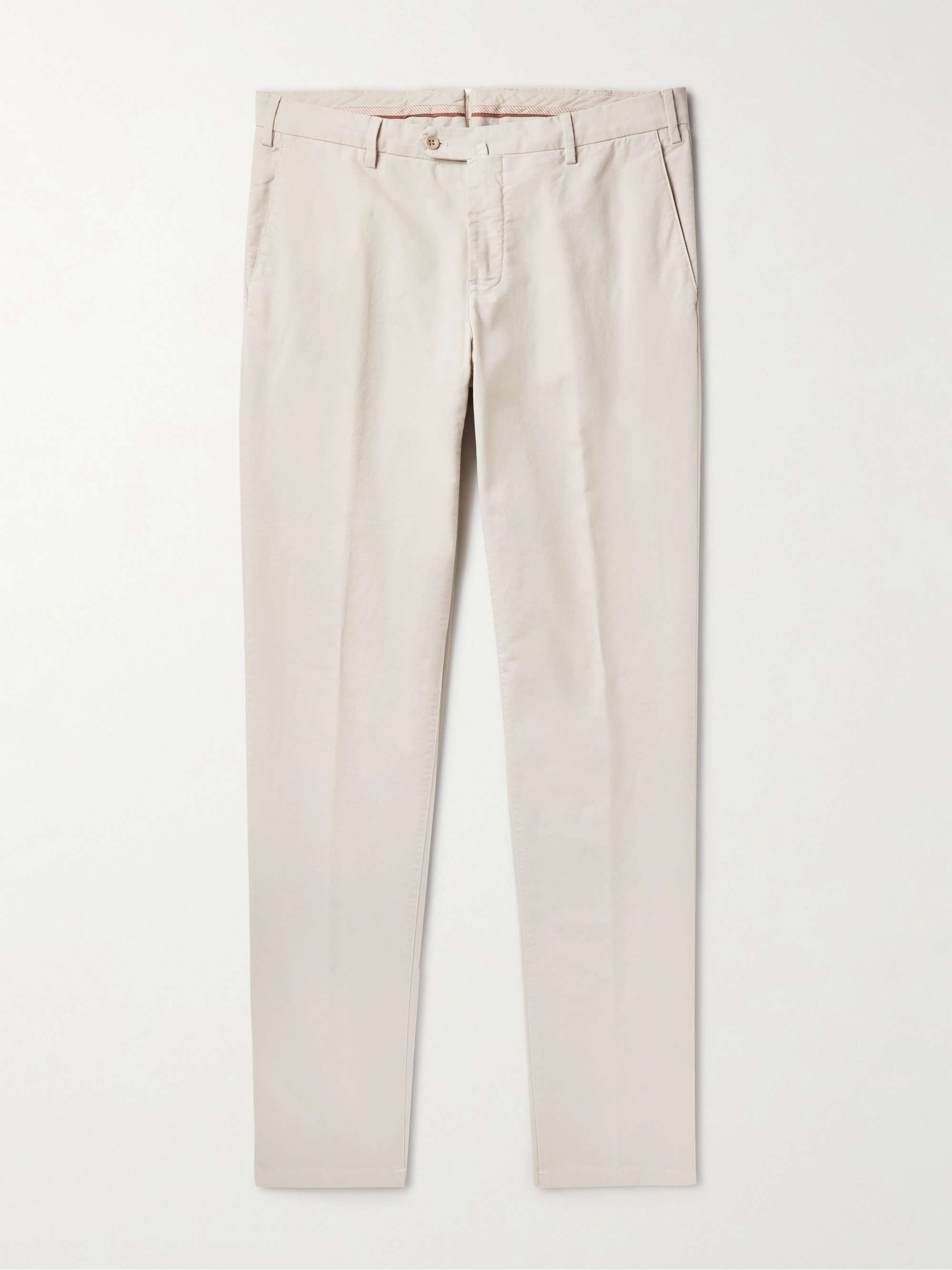 LORO PIANA Slim-Fit Cotton-Blend Trousers for Men | MR PORTER