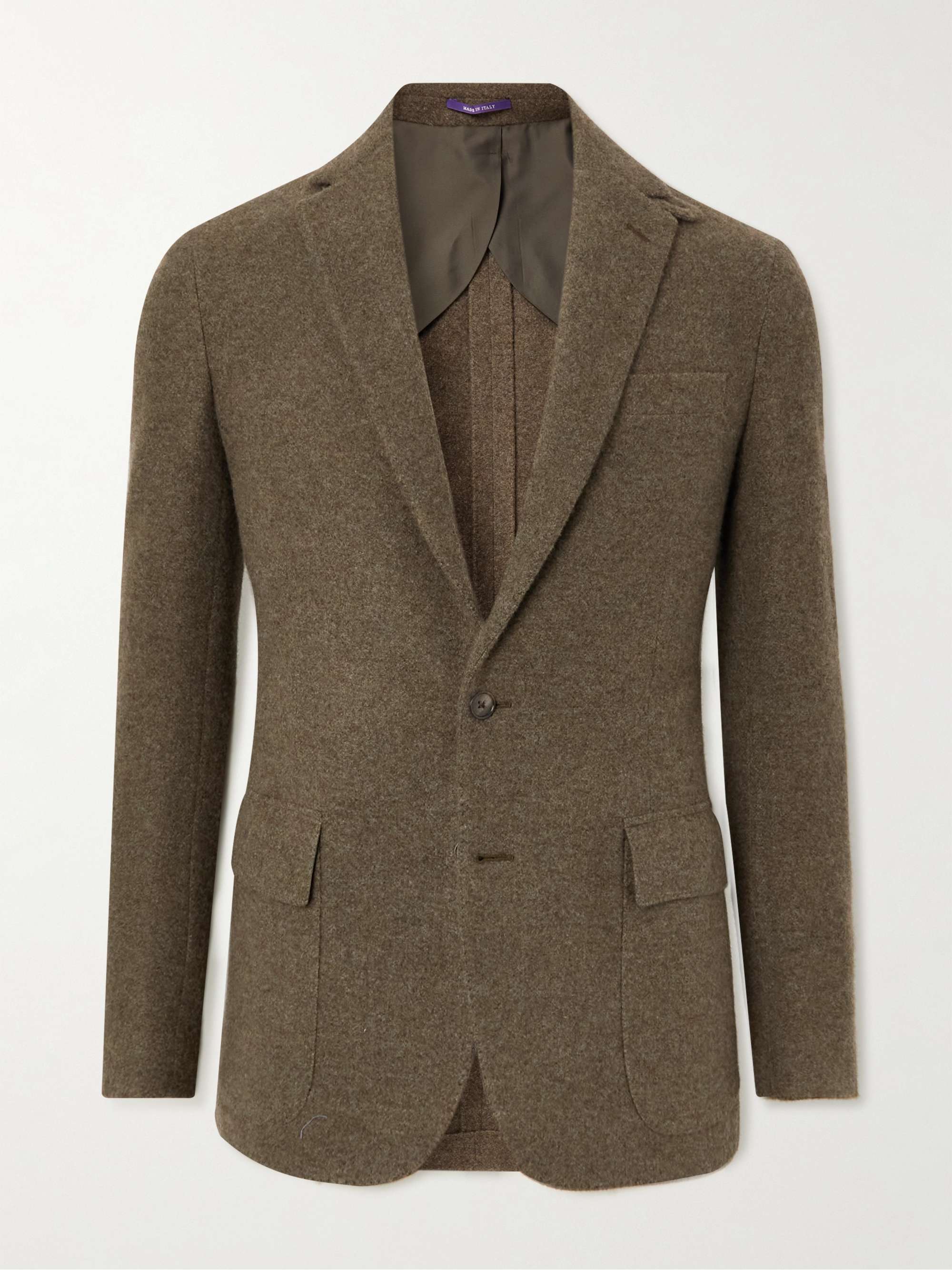 RALPH LAUREN PURPLE LABEL Loden Cashmere and Wool-Blend Felt Suit Jacket |  MR PORTER