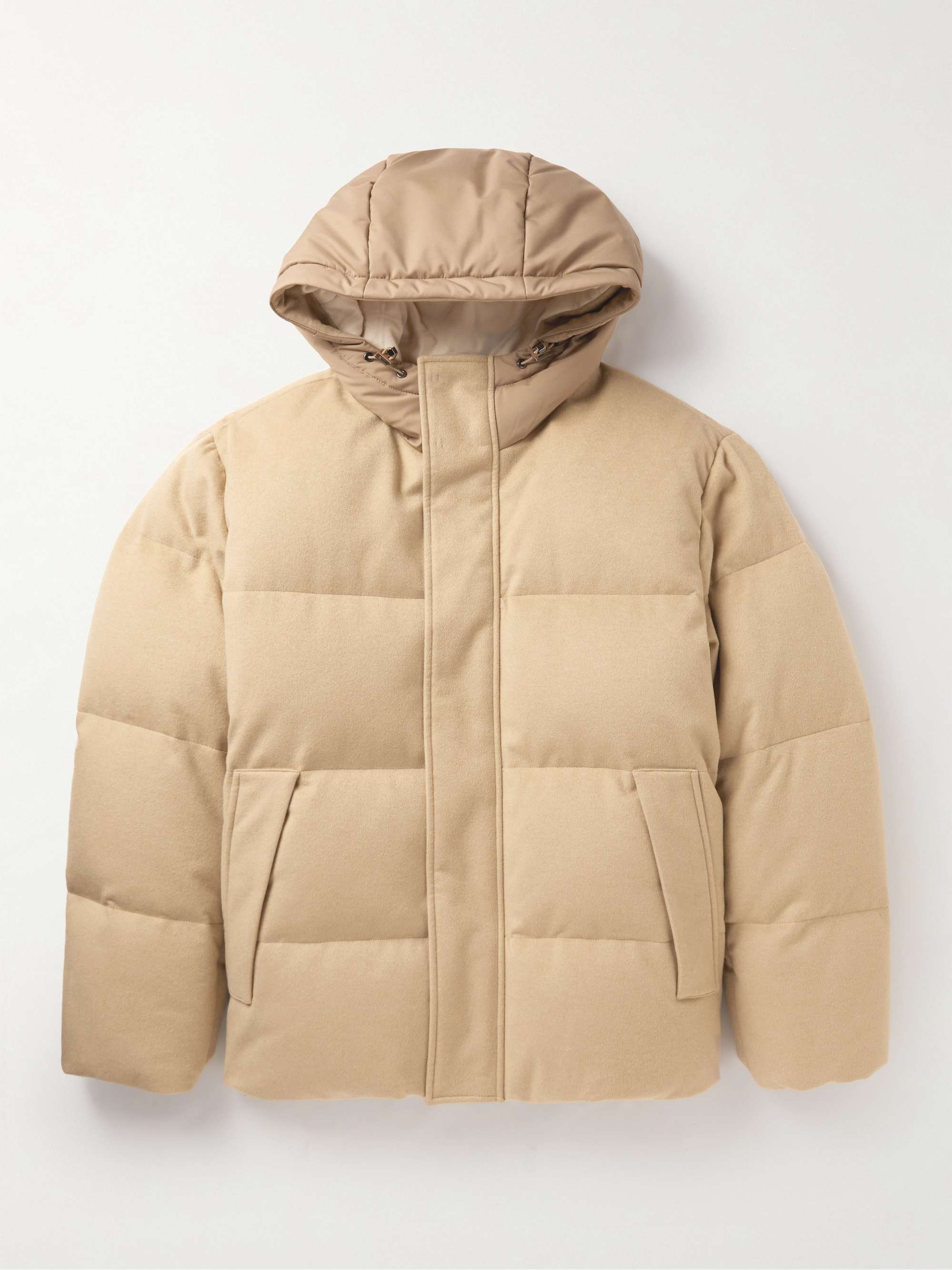 LORO PIANA Padded Shell-Trimmed Cashmere Hooded Down Jacket for Men | MR  PORTER