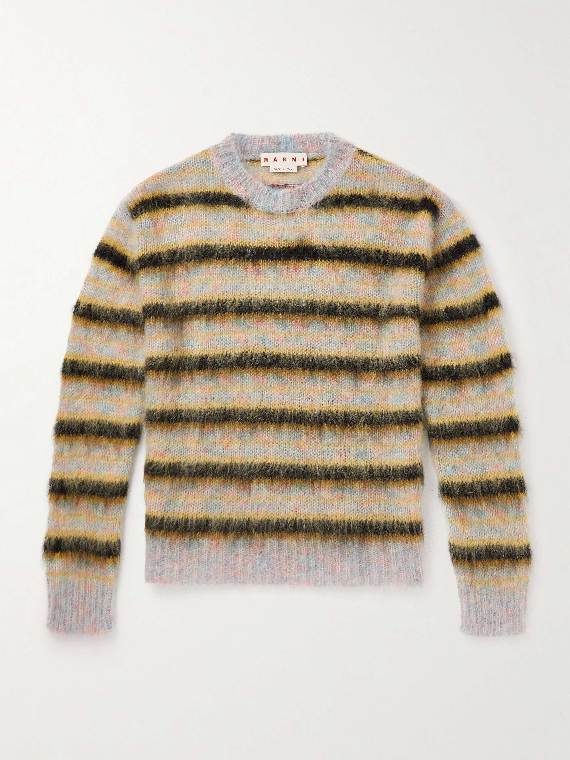 MARNI Striped Mohair-Blend Sweater for Men | MR PORTER